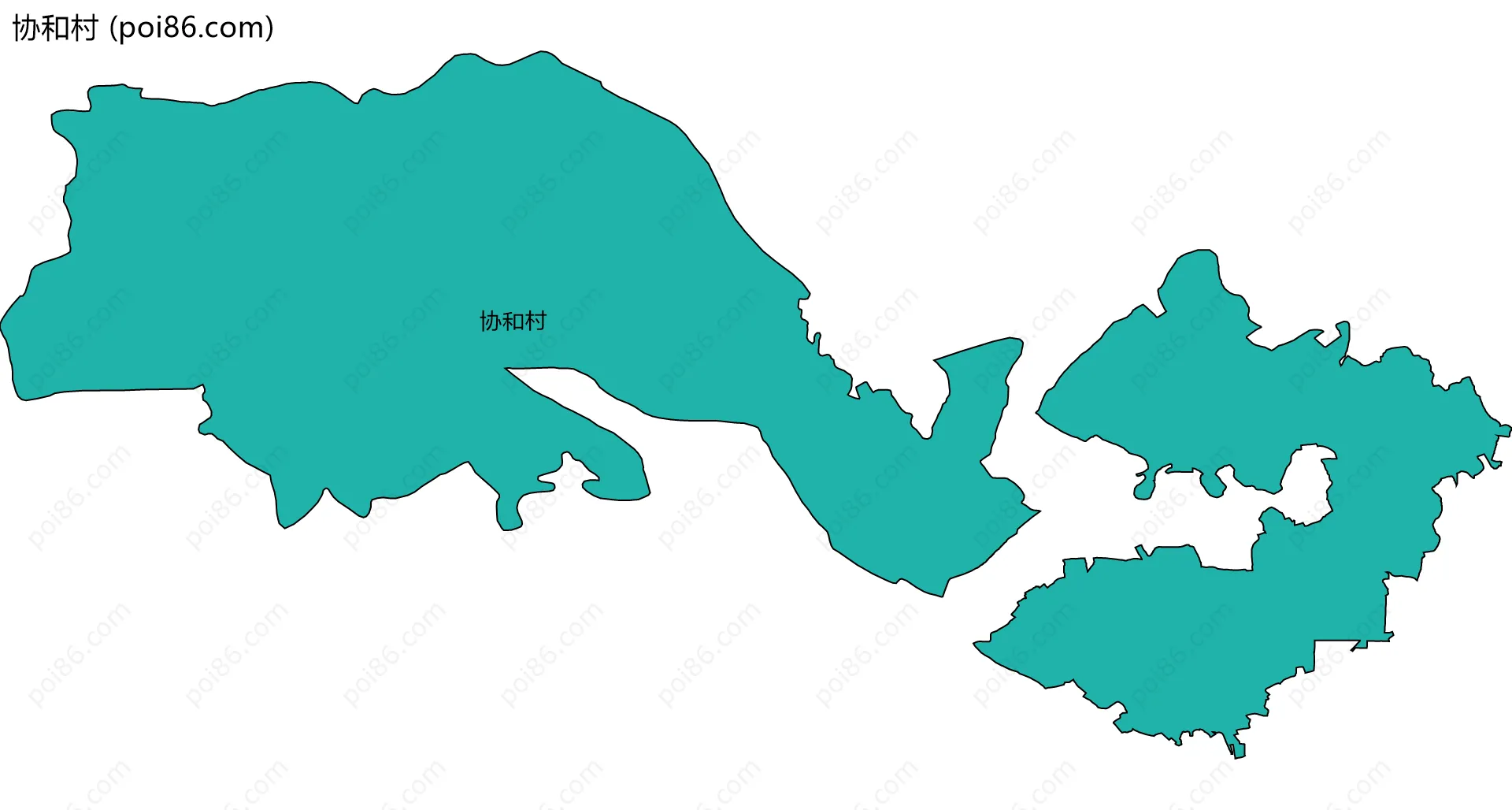 协和村边界地图