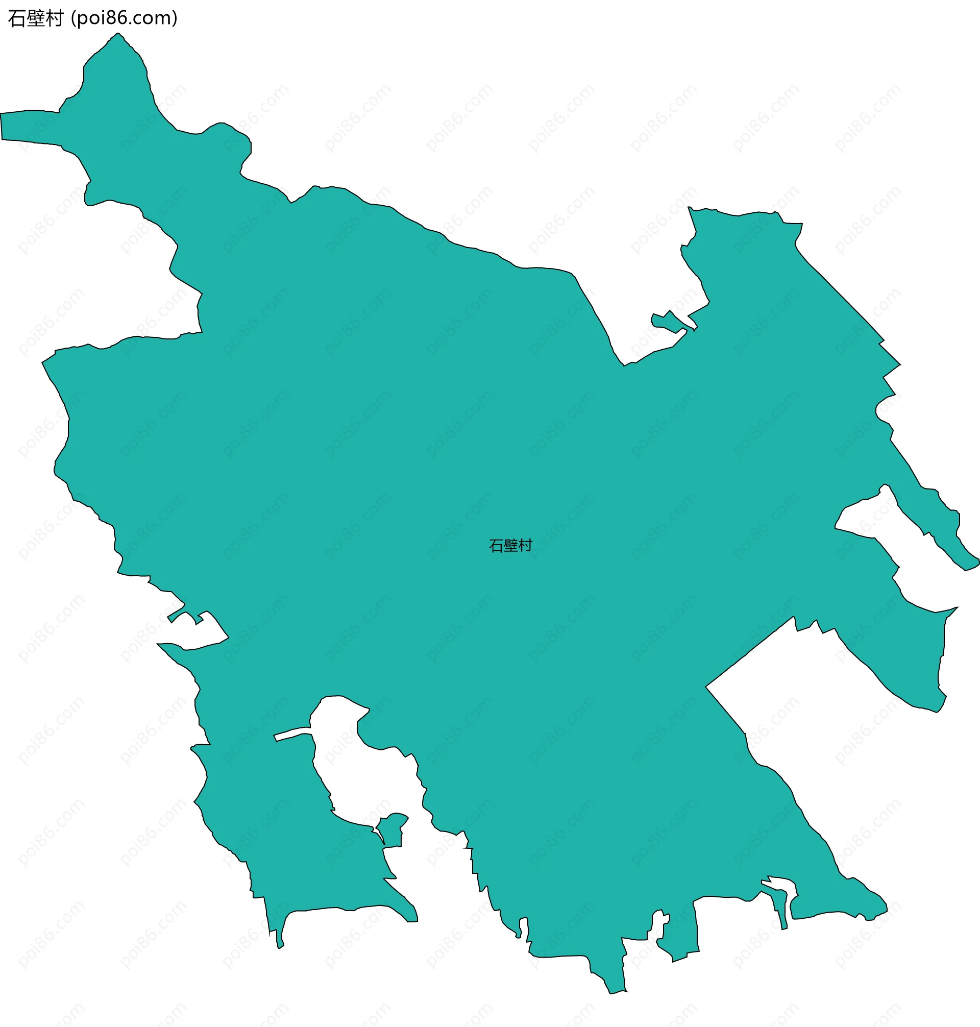 石壁村边界地图