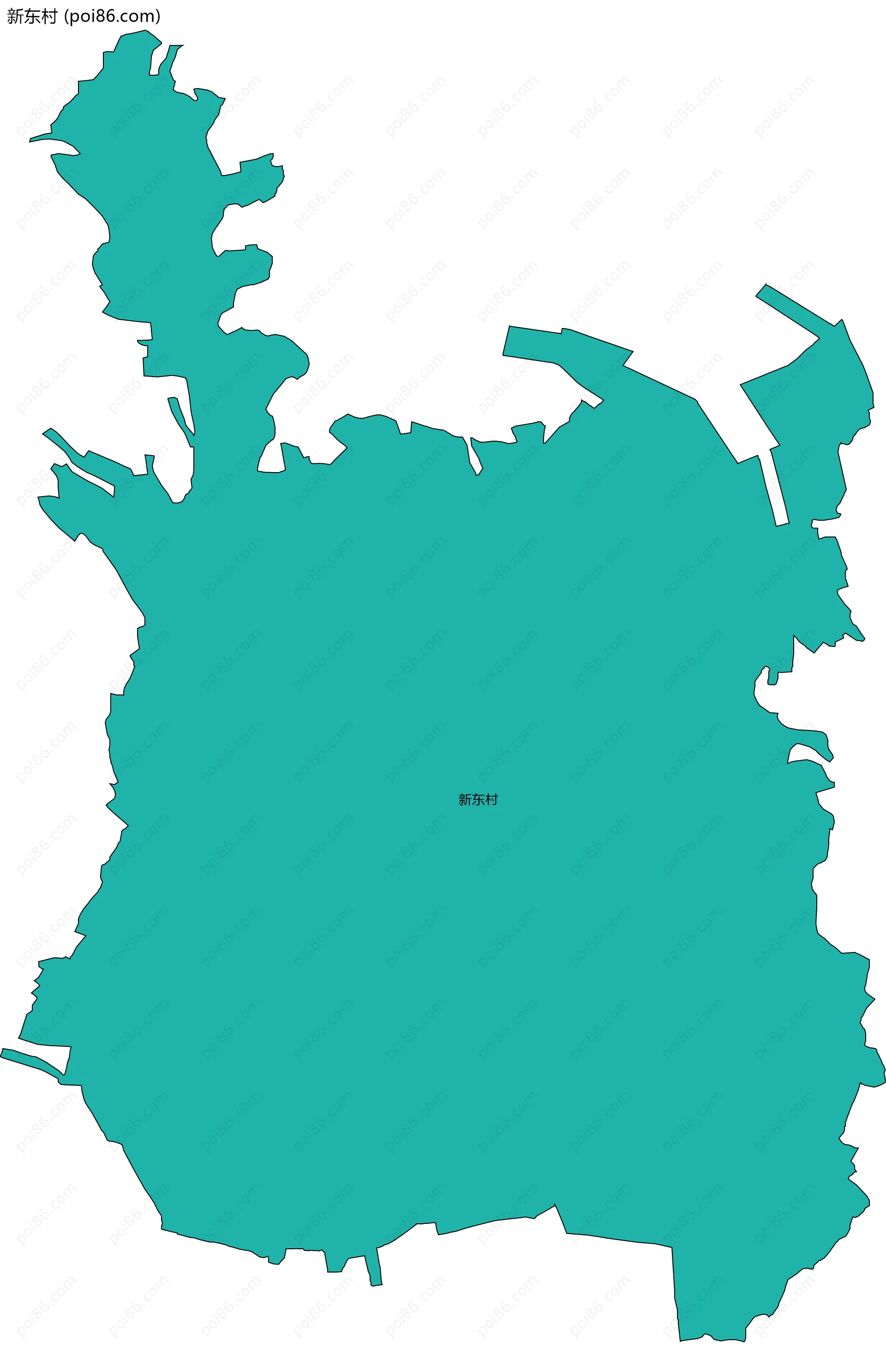 新东村边界地图