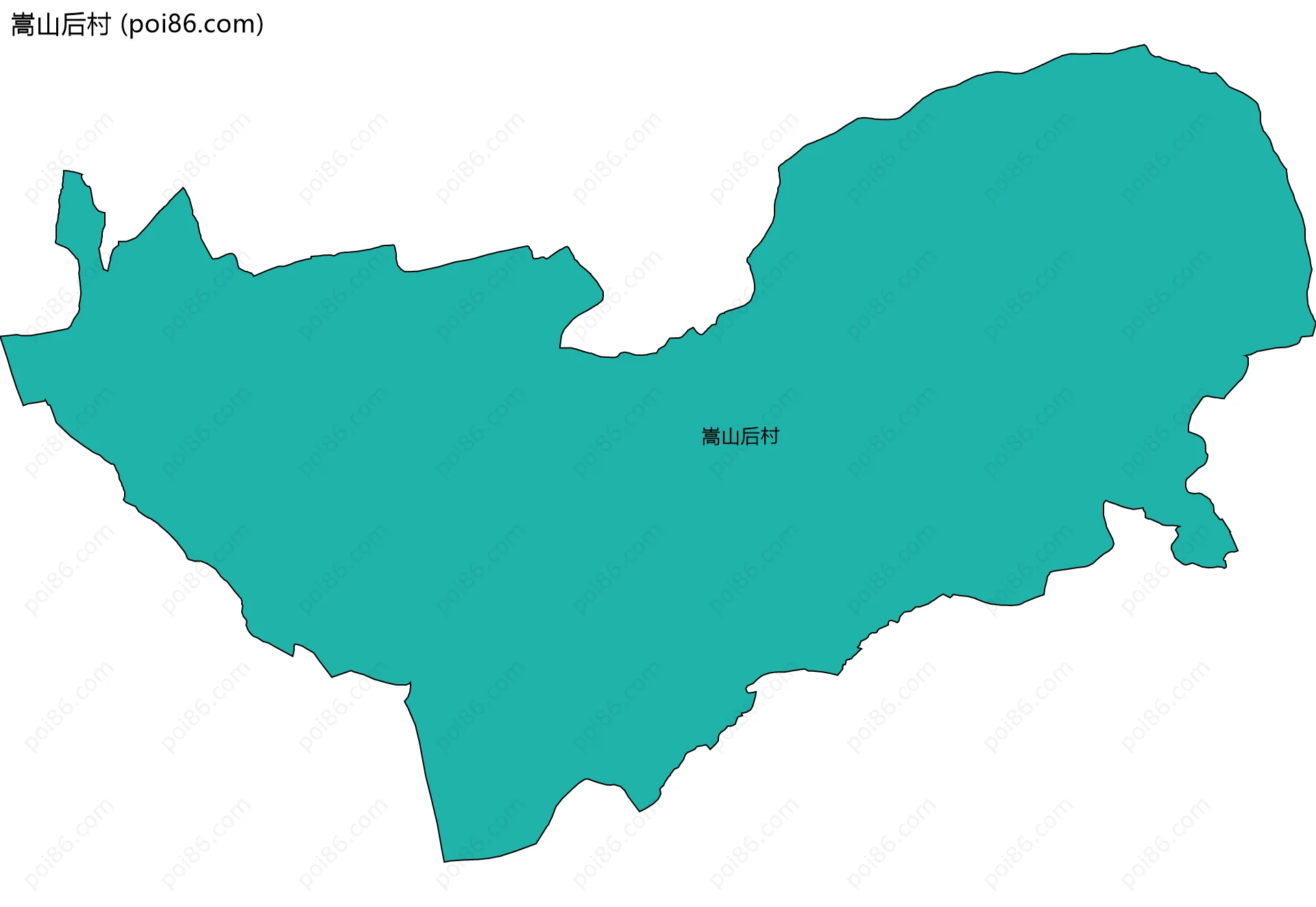 嵩山后村边界地图