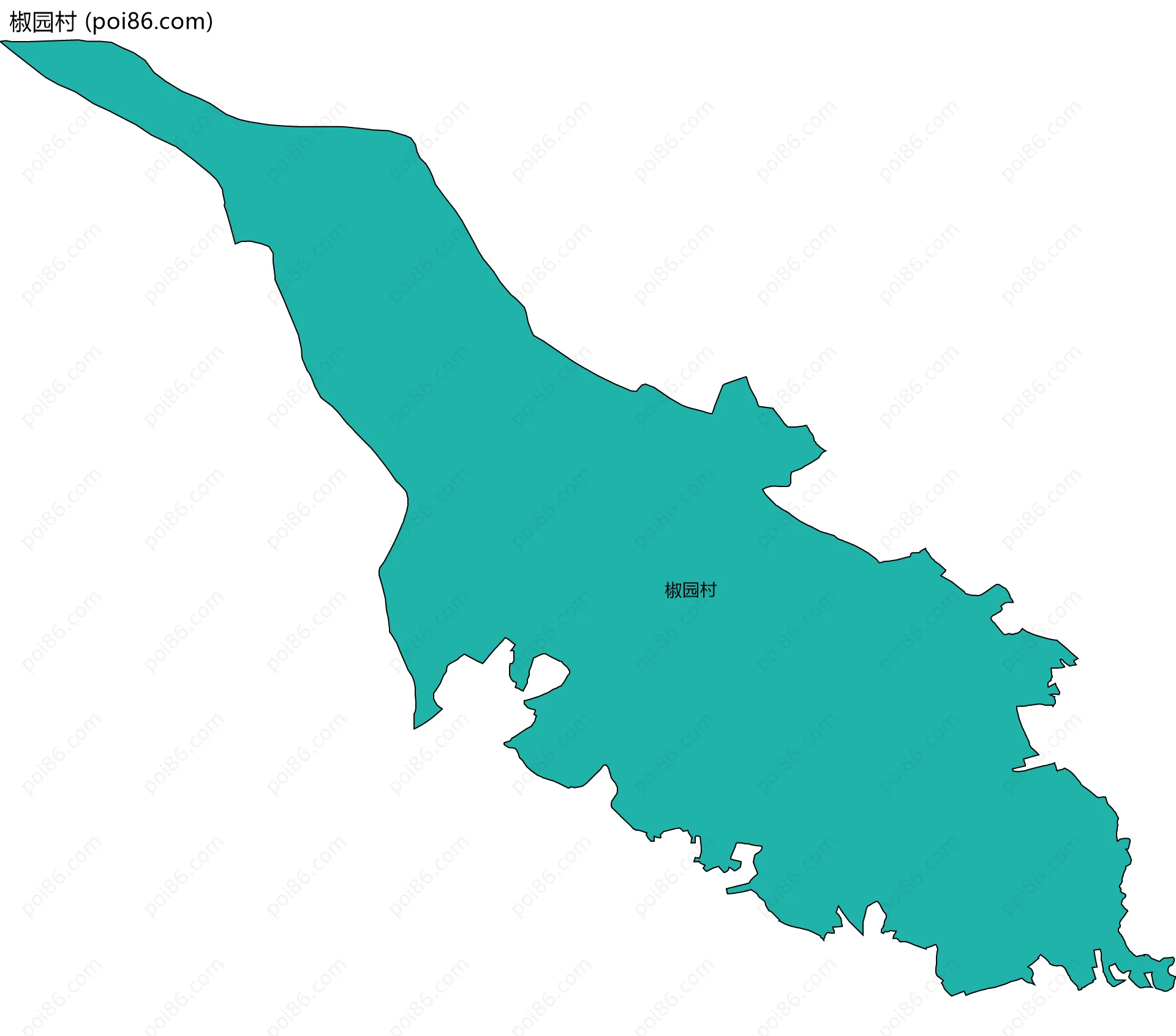 椒园村边界地图