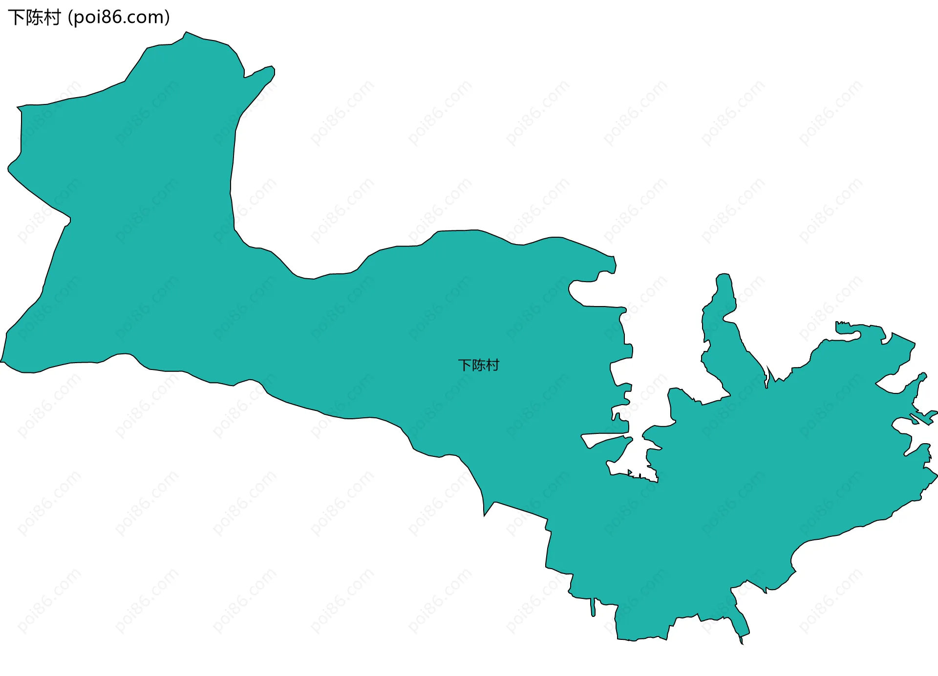 下陈村边界地图