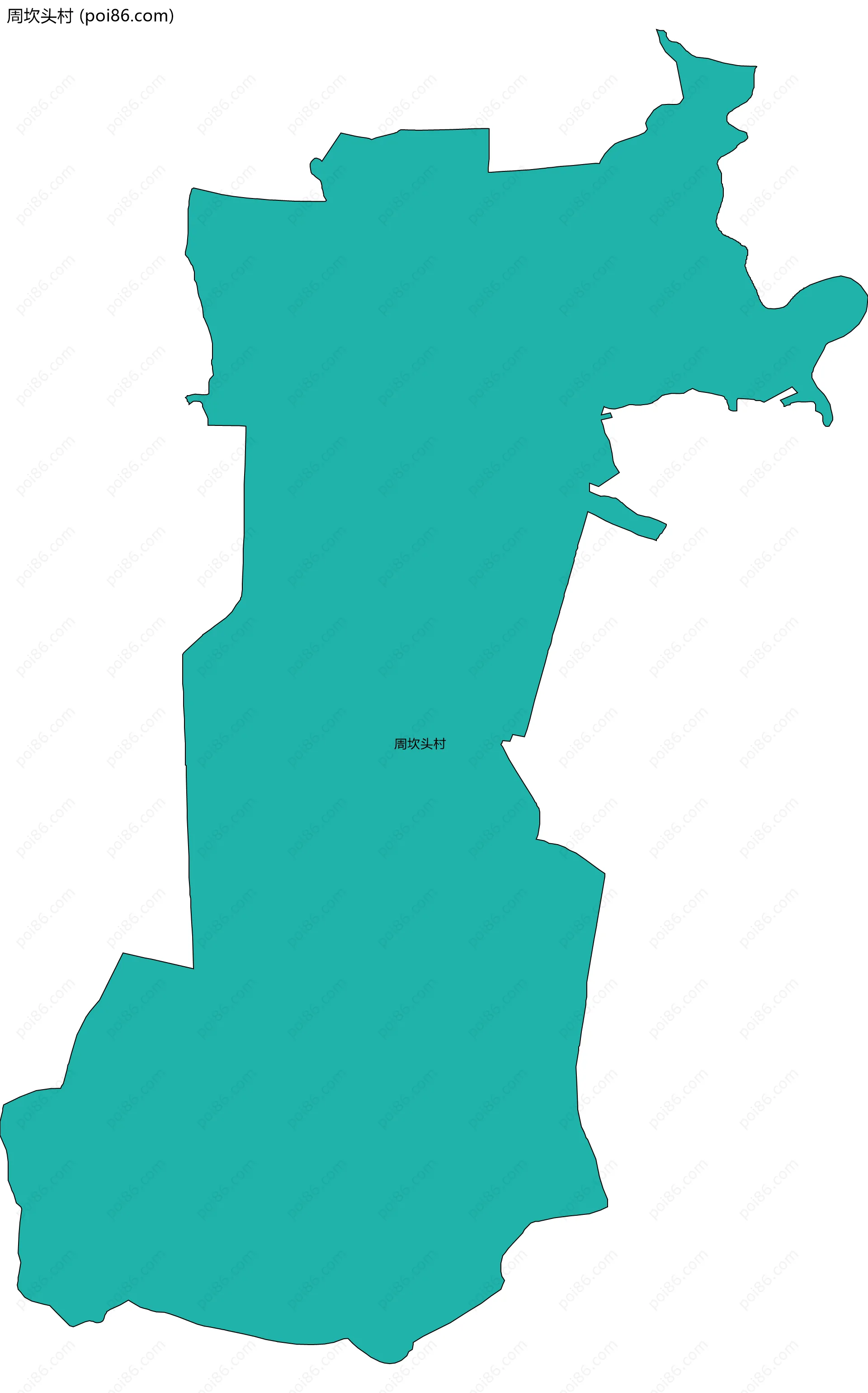 周坎头村边界地图