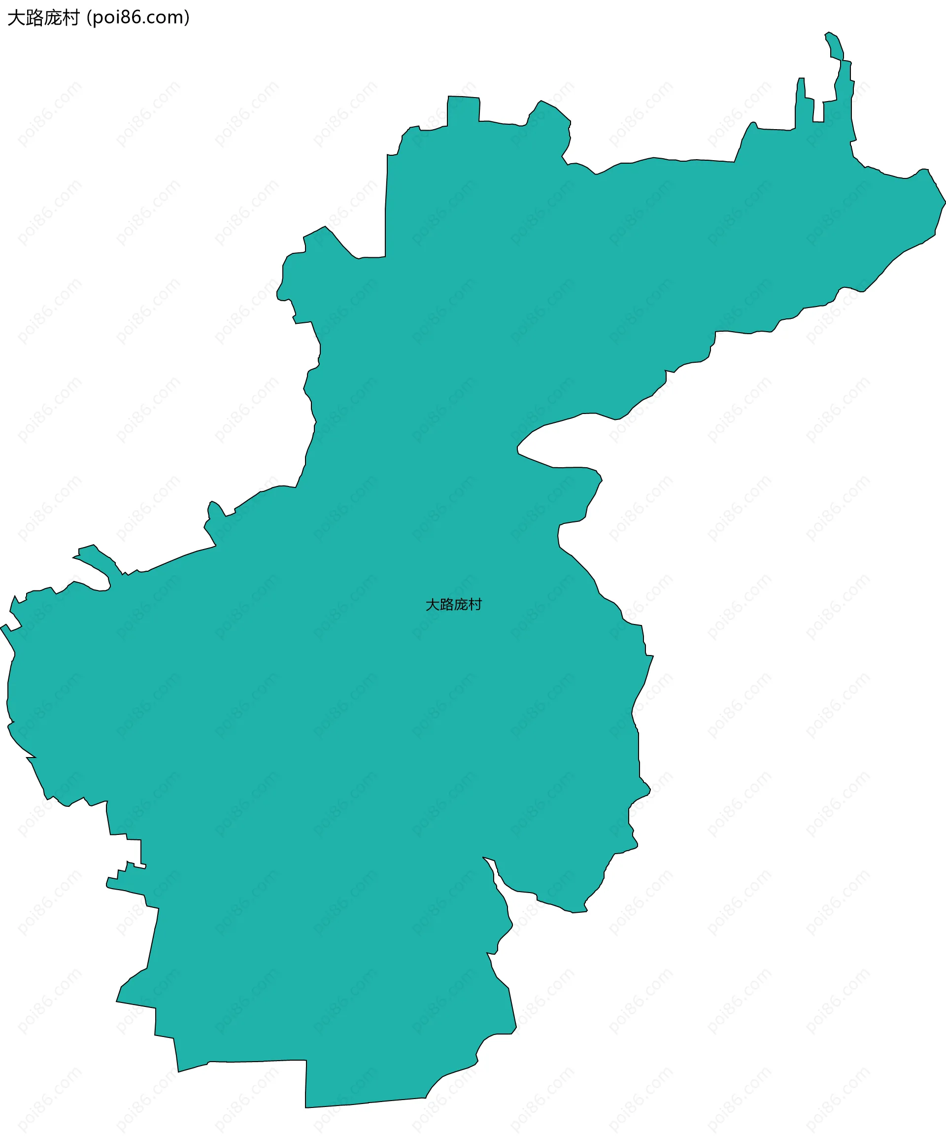 大路庞村边界地图