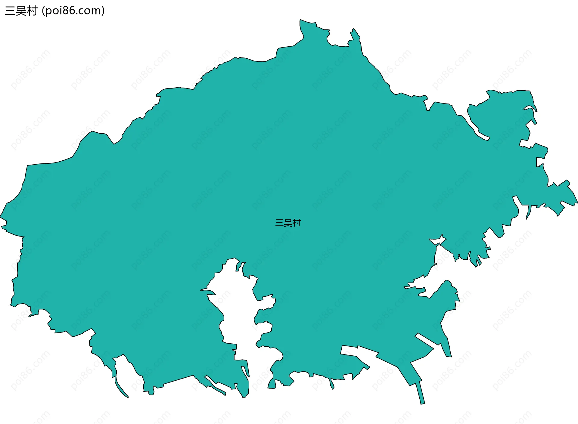 三吴村边界地图