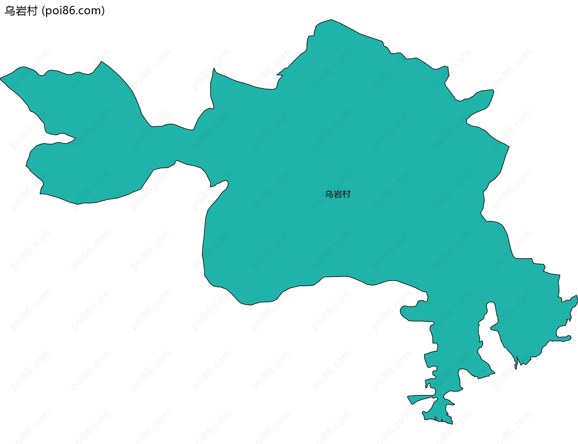 乌岩村边界地图