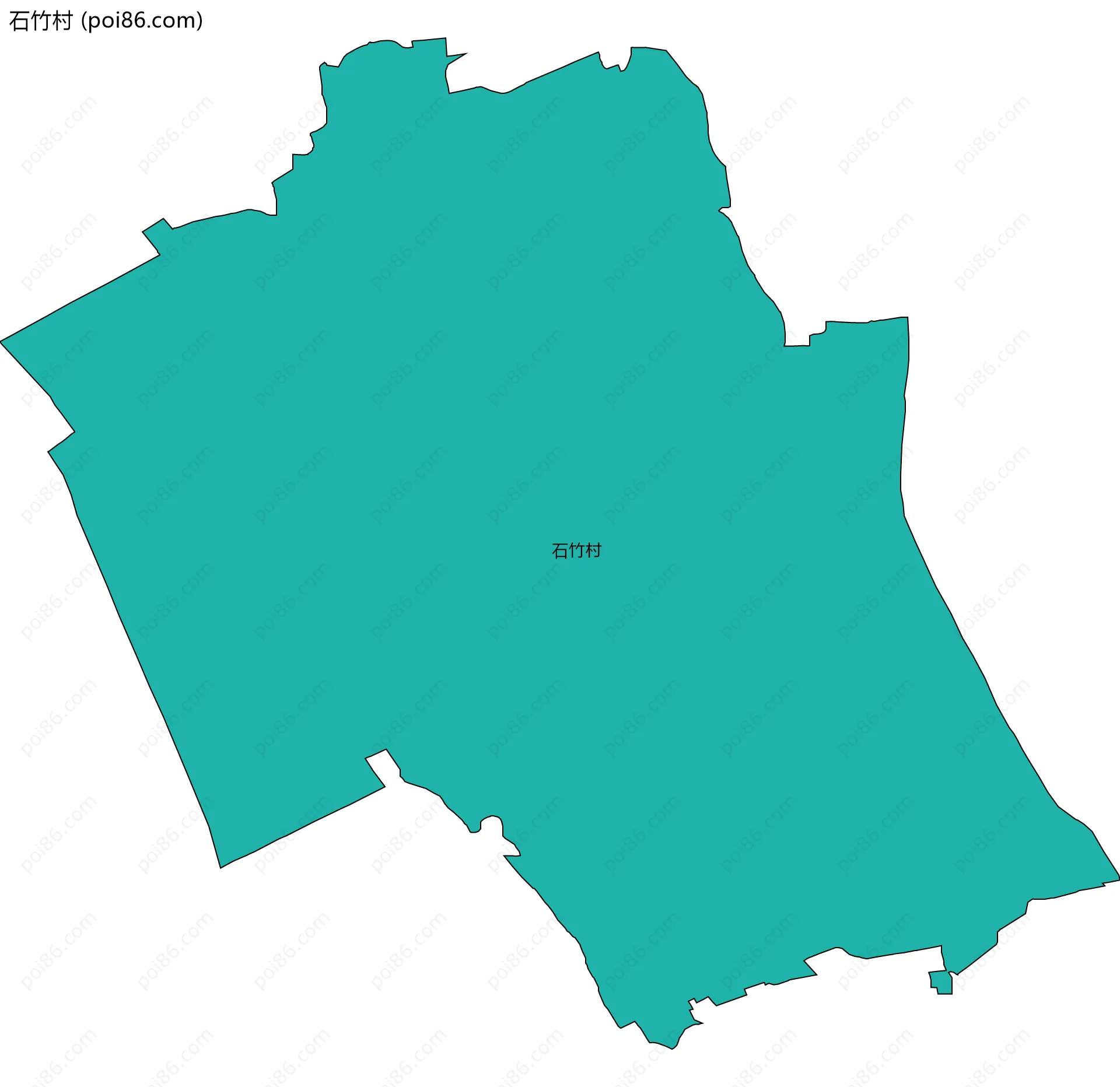石竹村边界地图