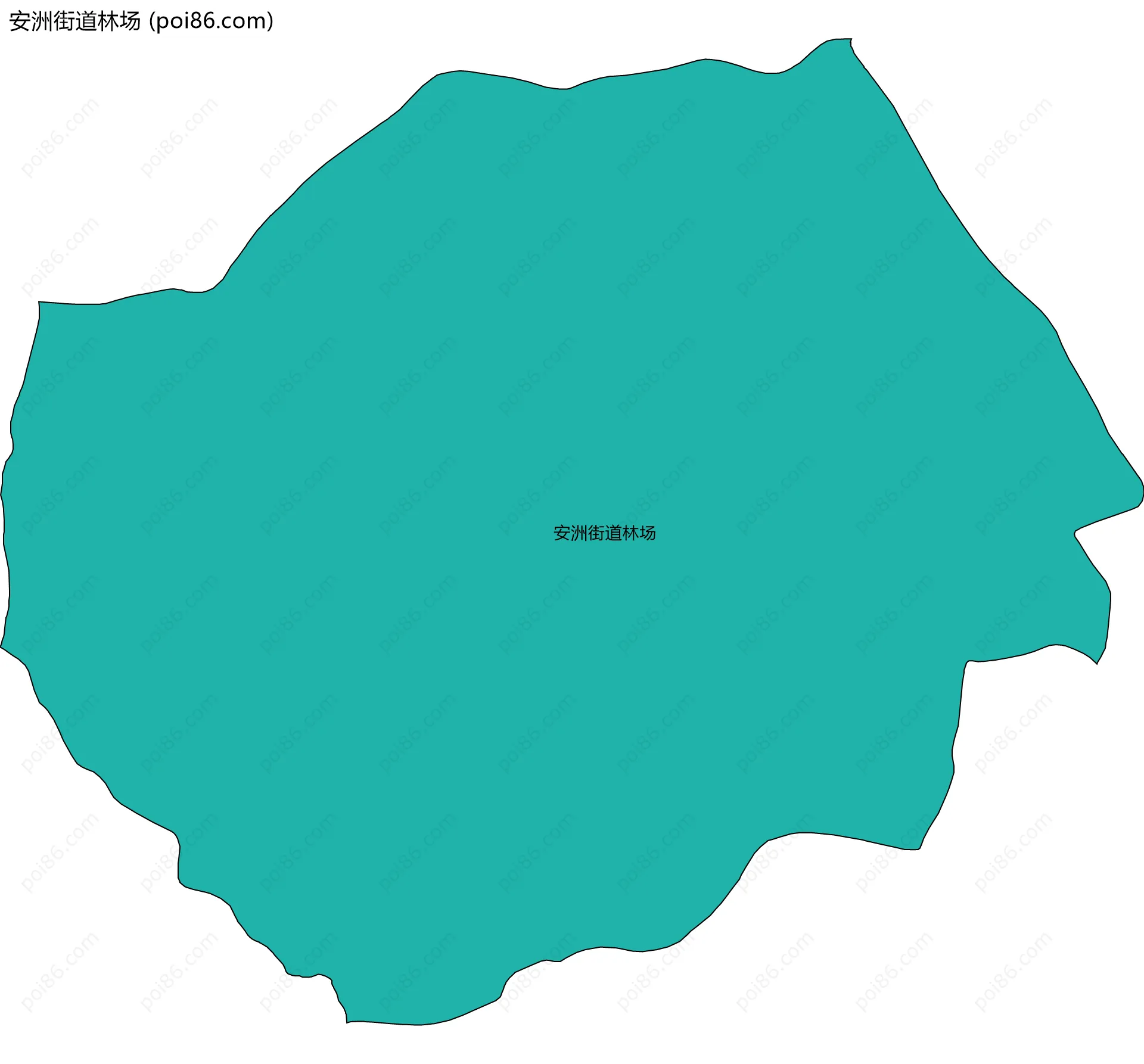 安洲街道林场边界地图