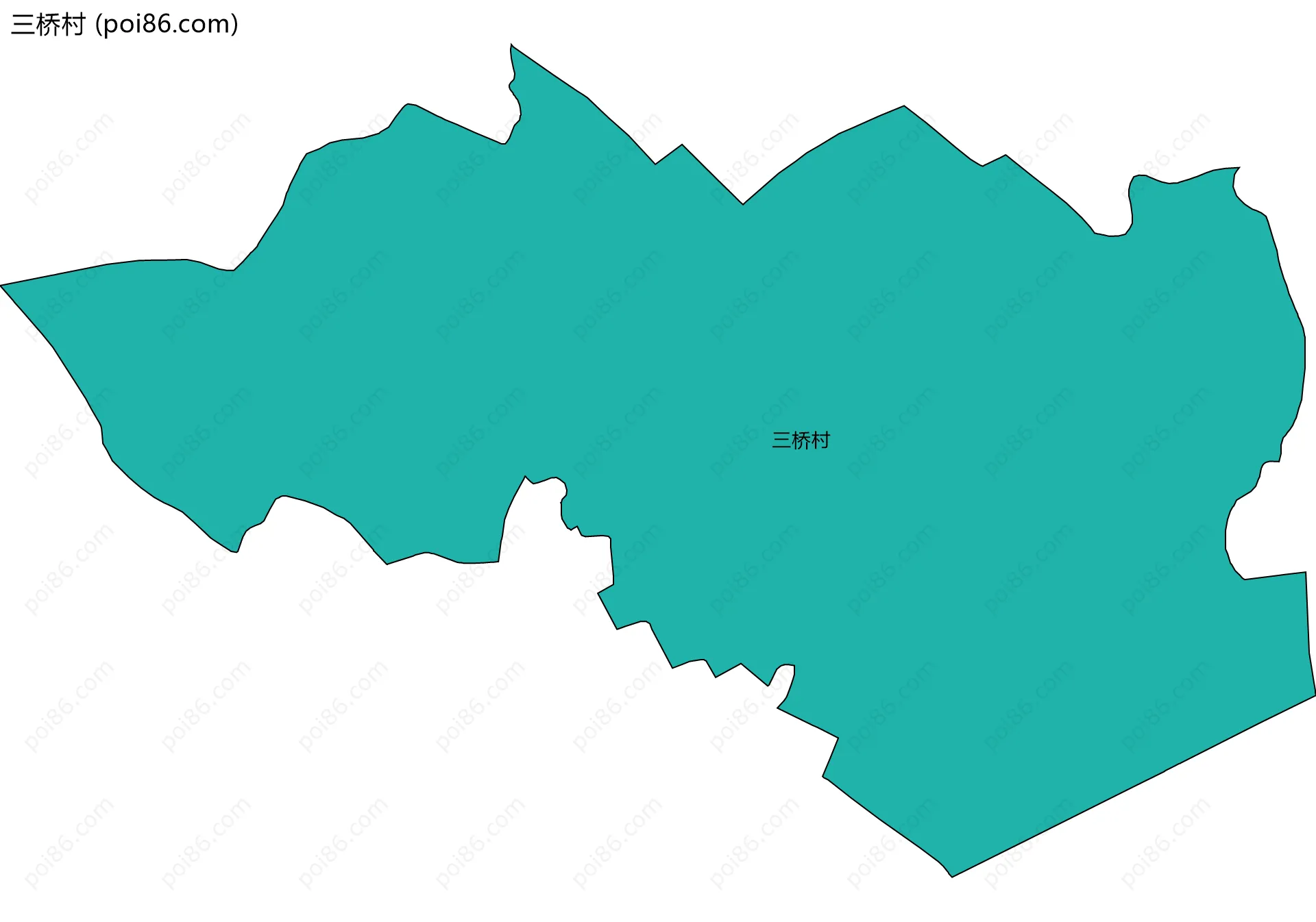 三桥村边界地图