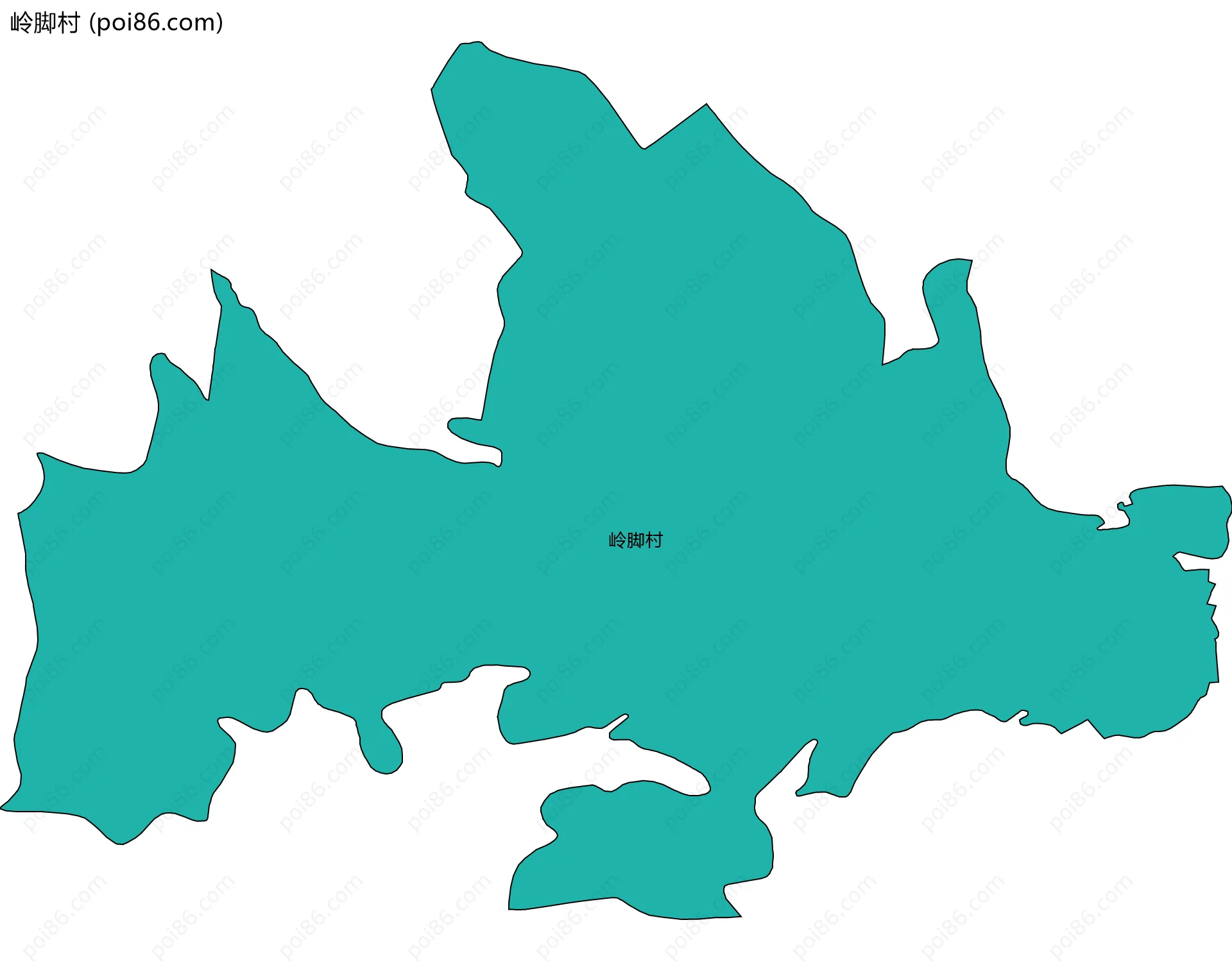 岭脚村边界地图