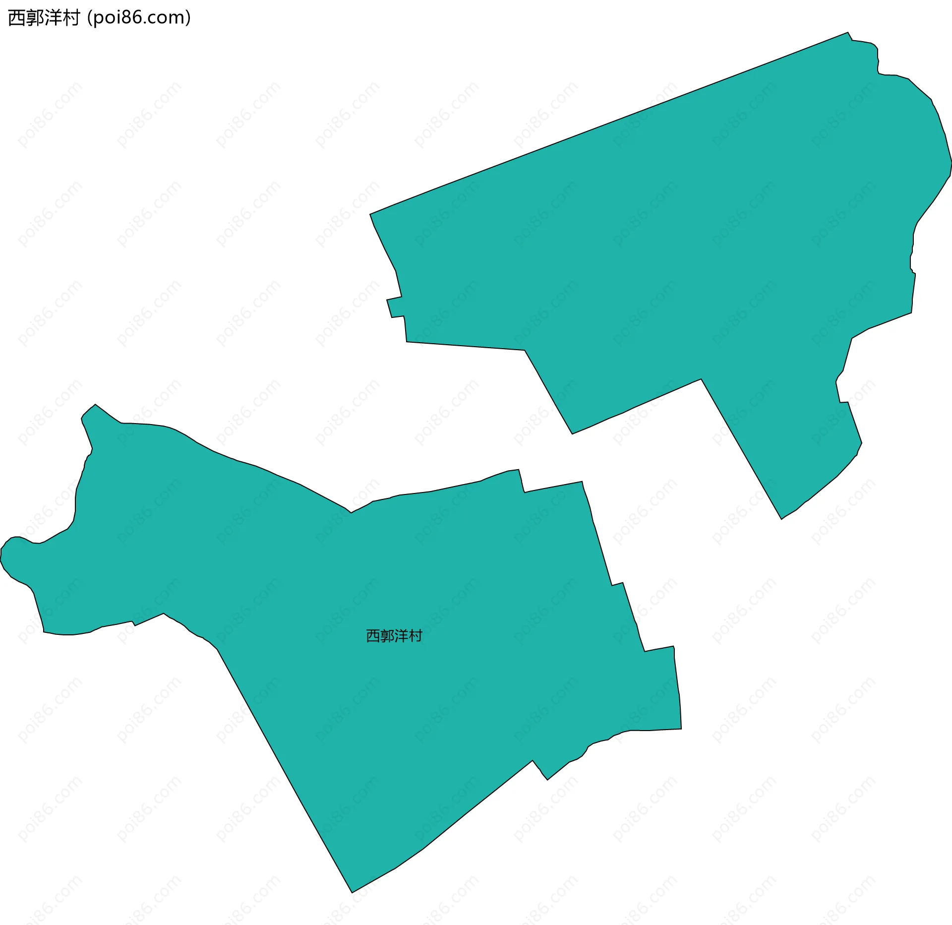 西郭洋村边界地图