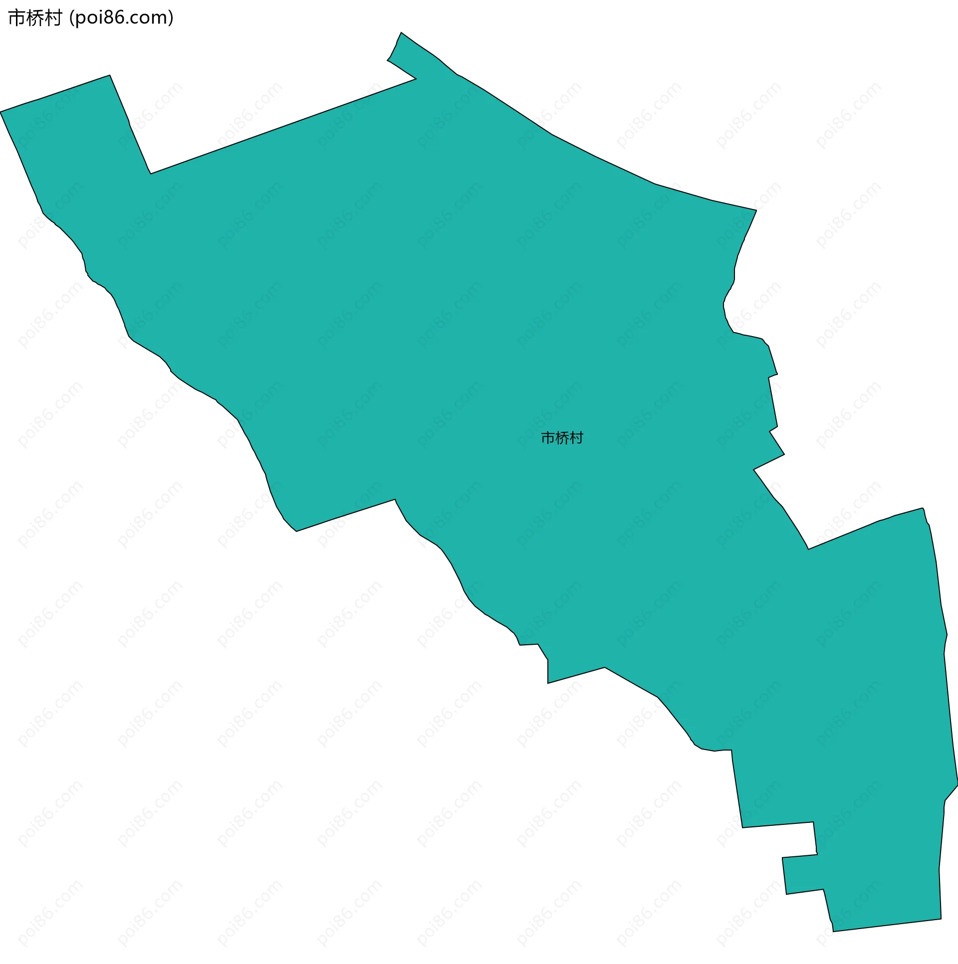 市桥村边界地图