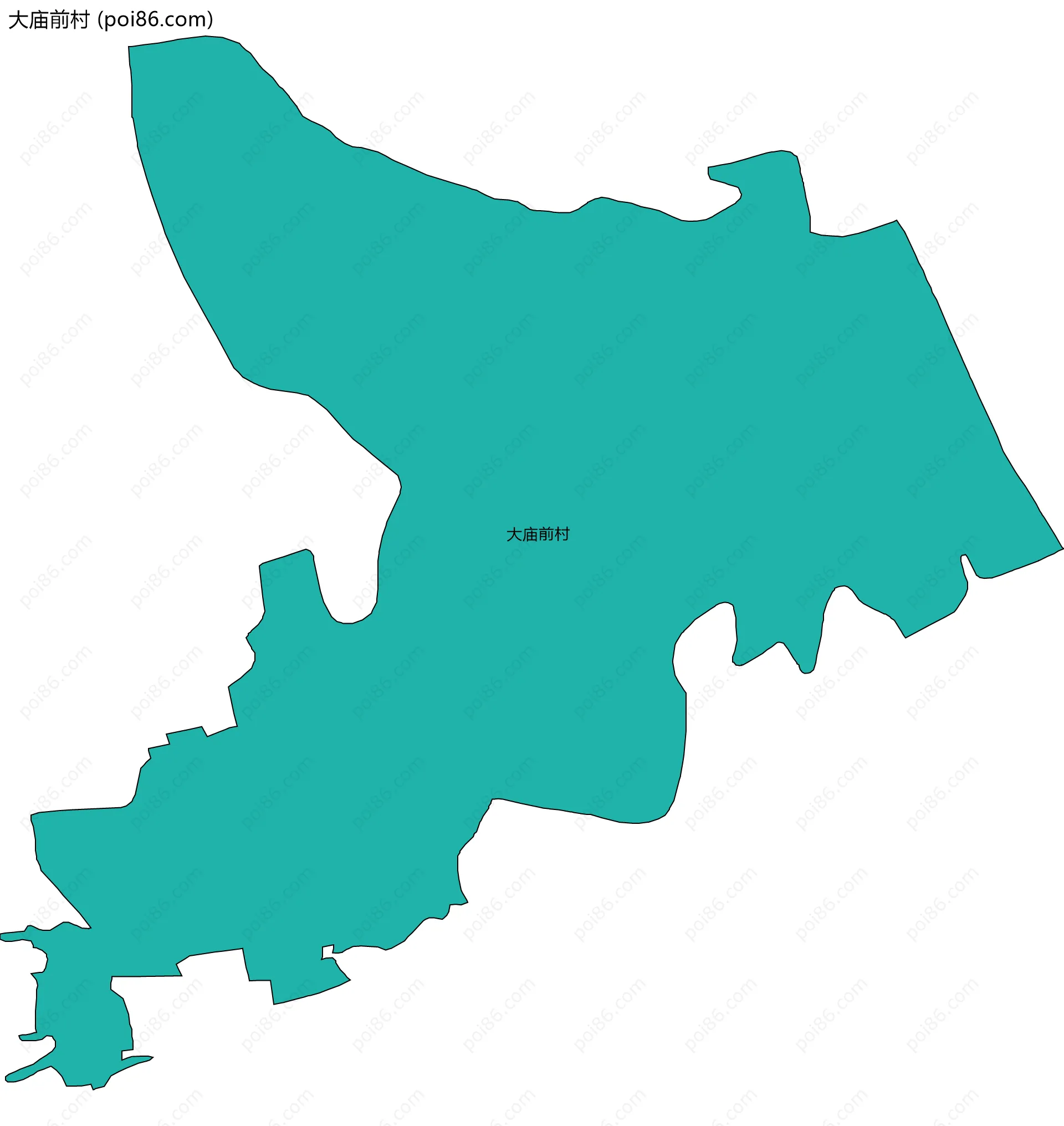 大庙前村边界地图