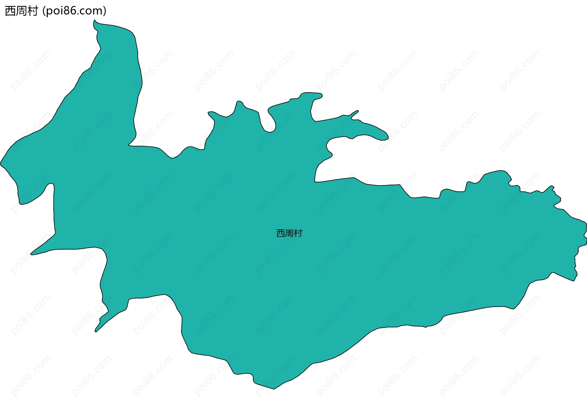 西周村边界地图