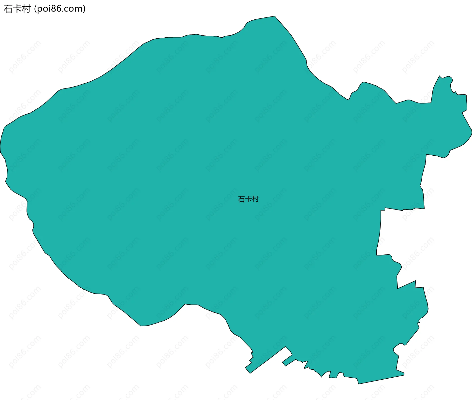 石卡村边界地图