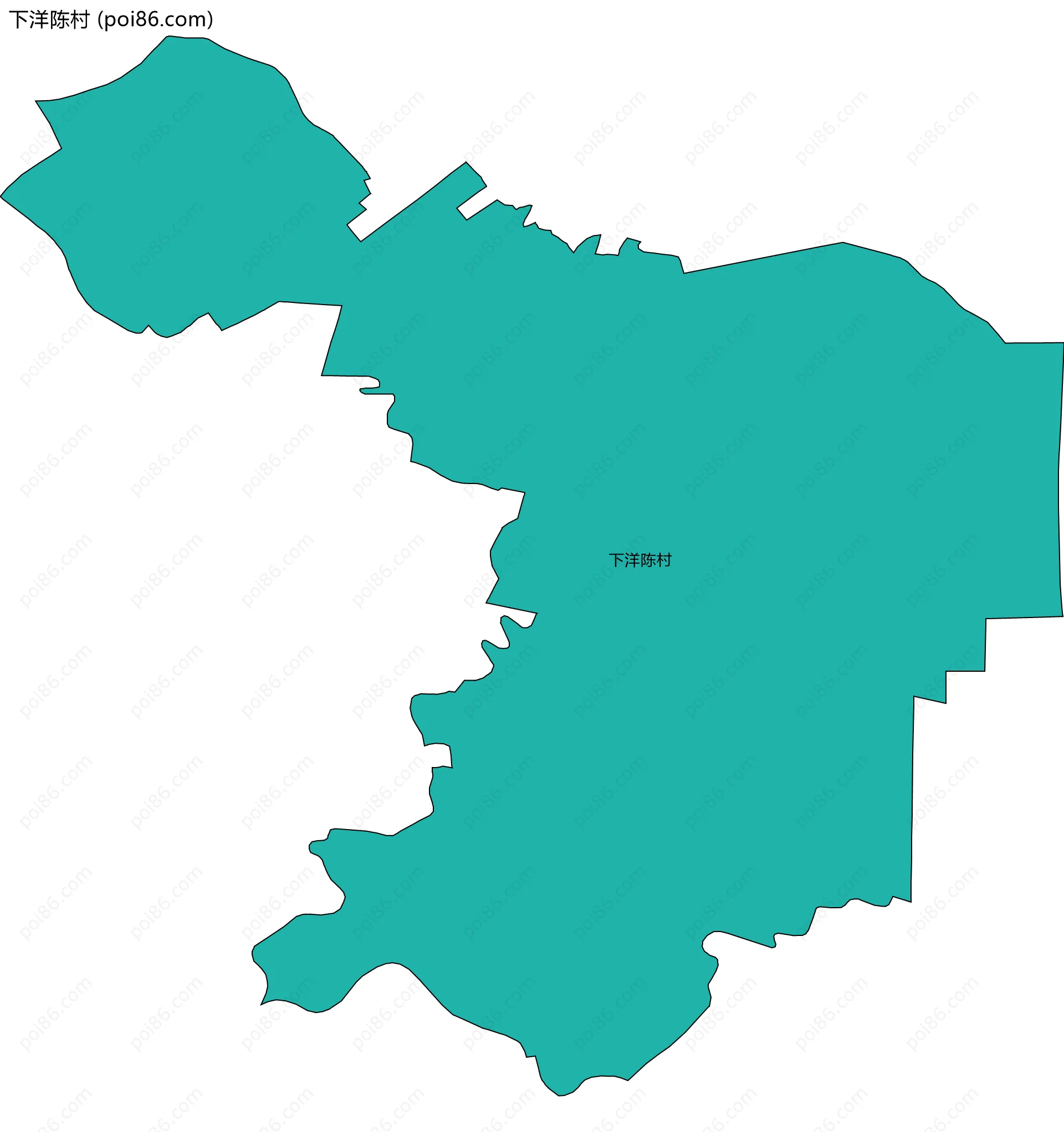 下洋陈村边界地图