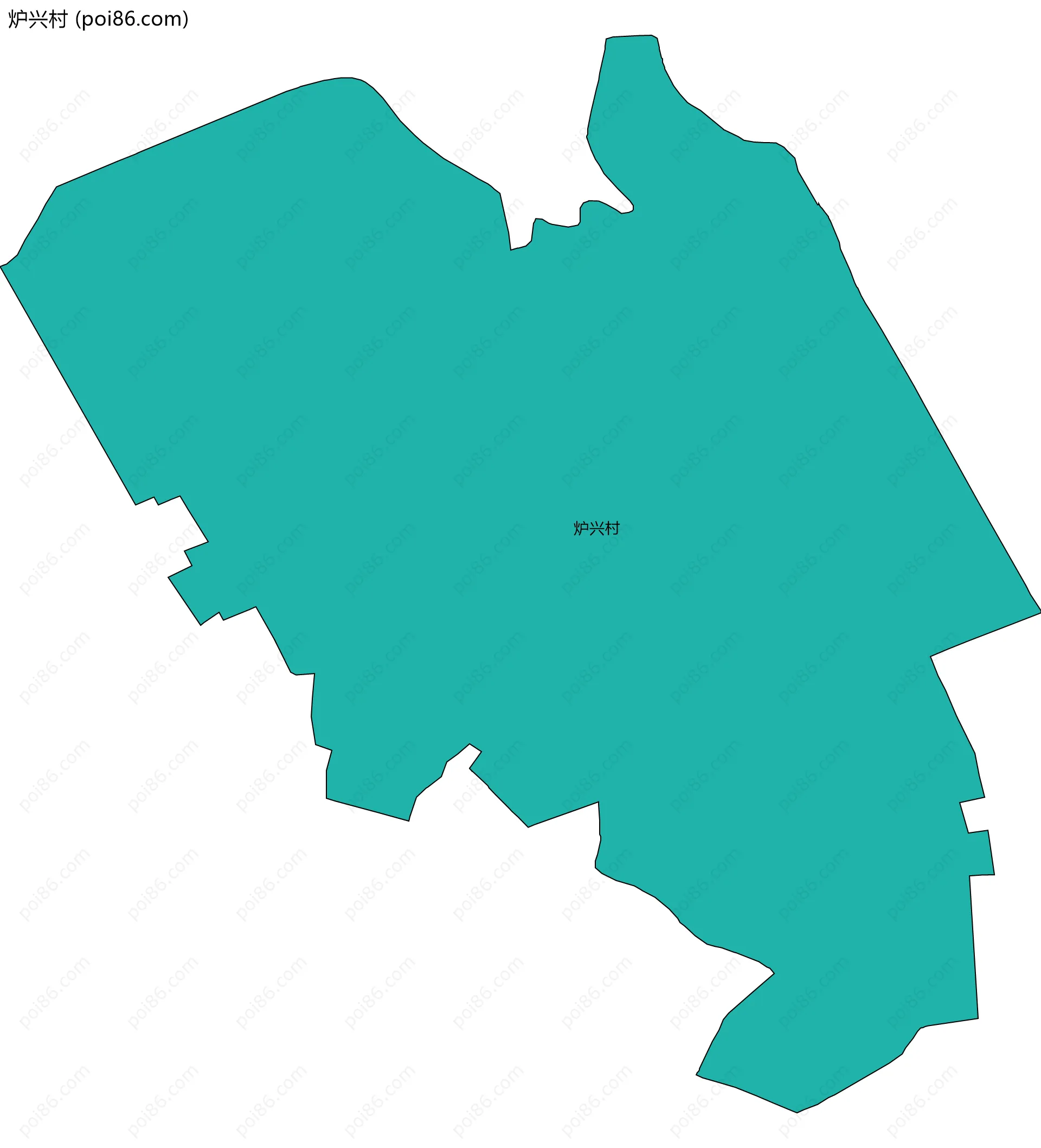 炉兴村边界地图
