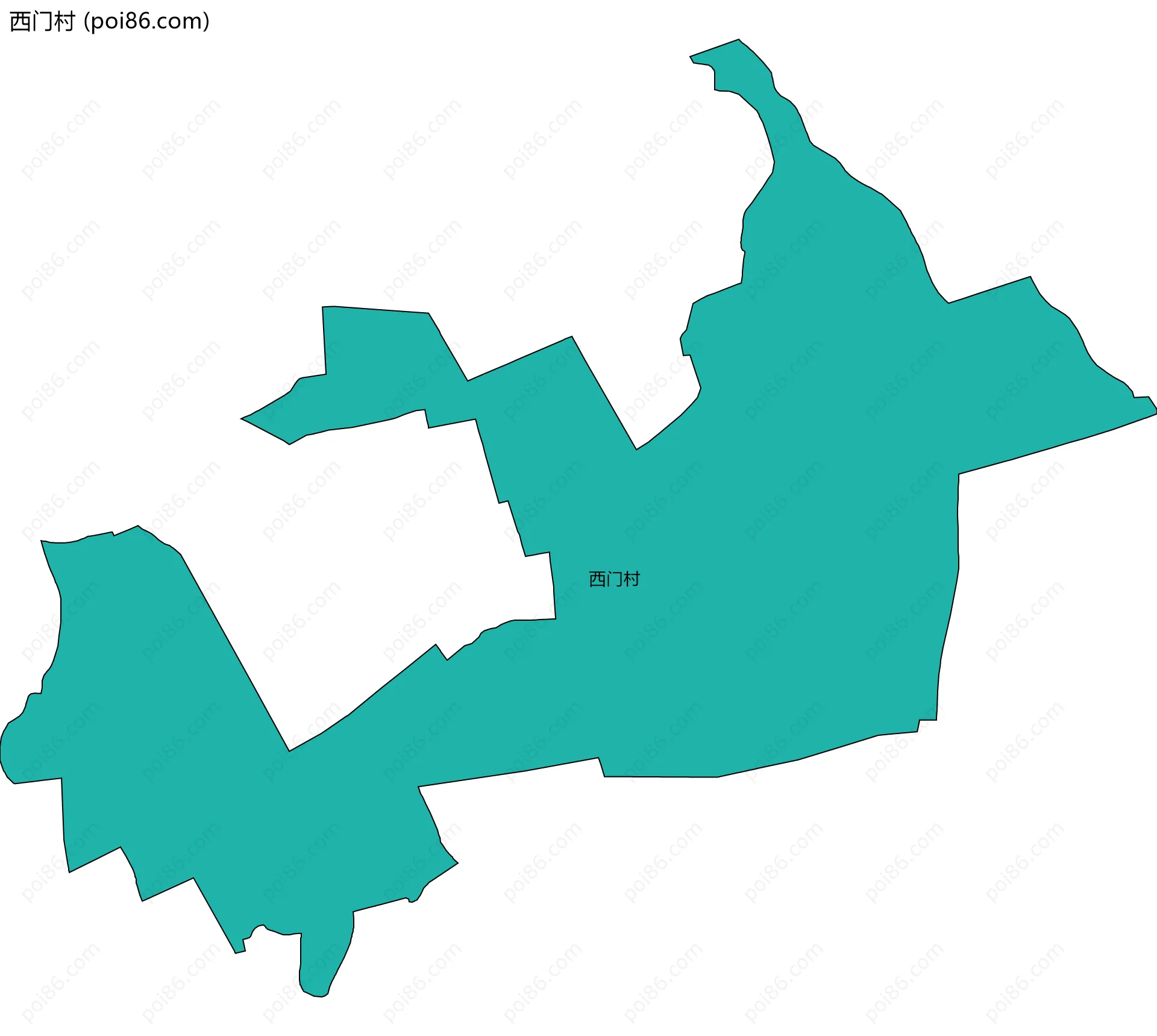 西门村边界地图
