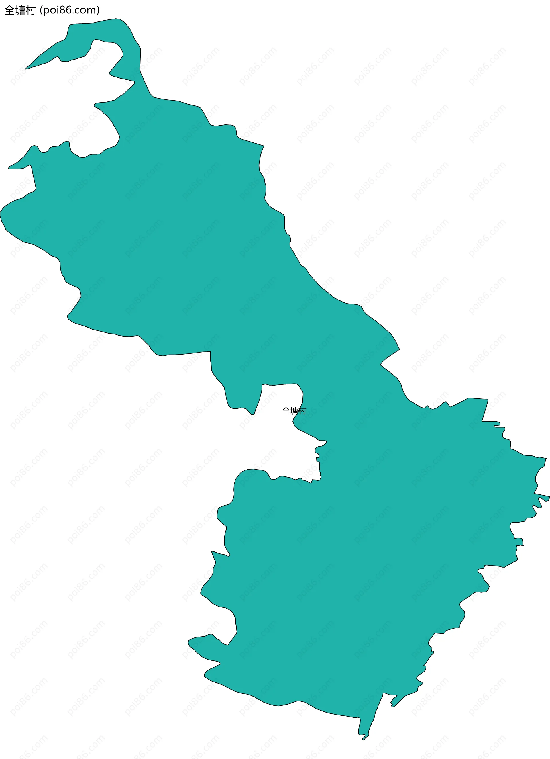 全塘村边界地图