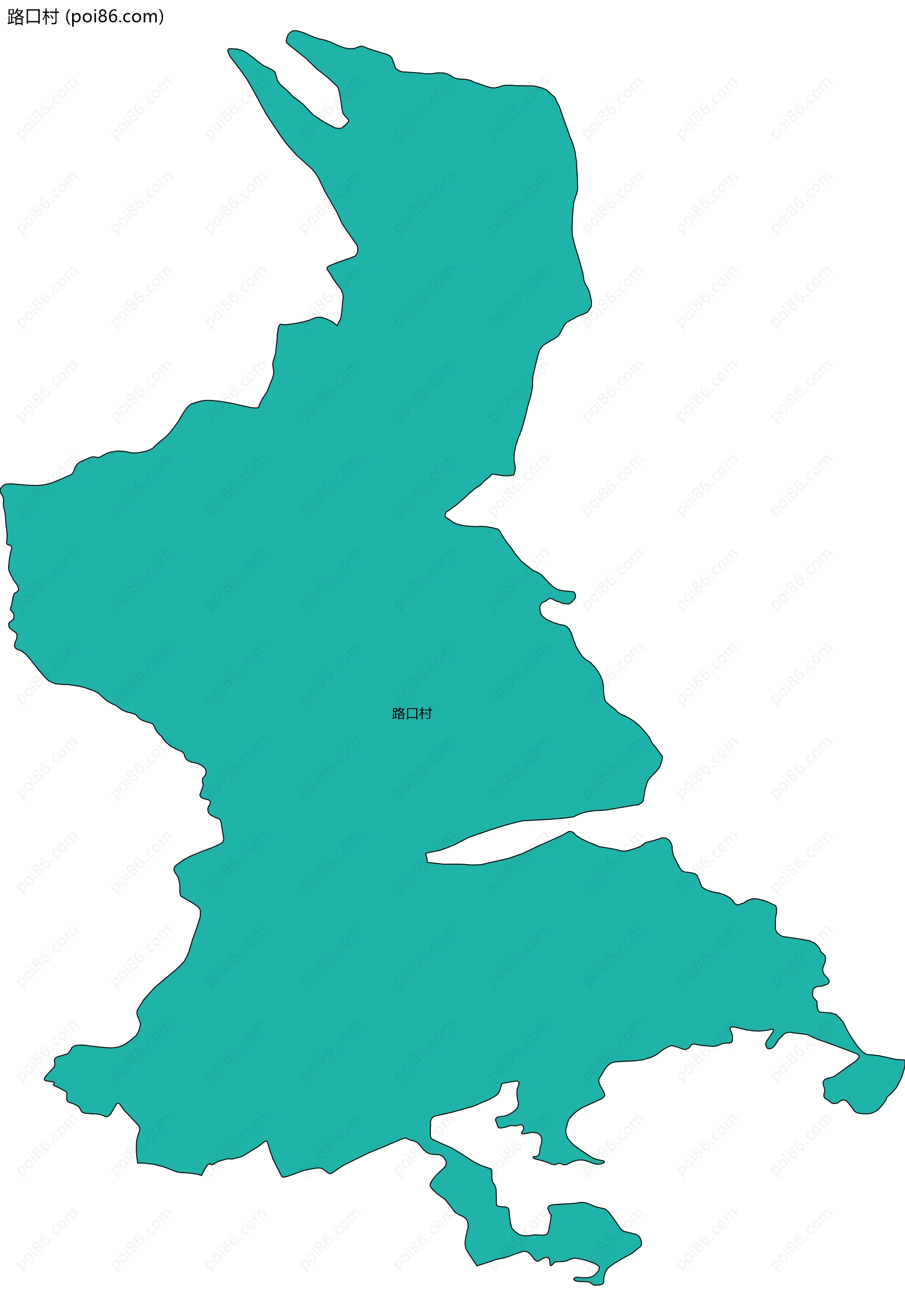 路口村边界地图