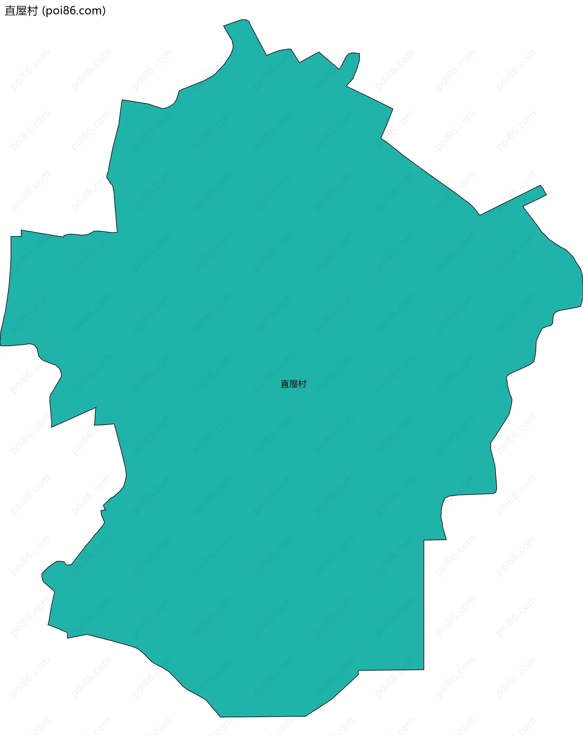 直屋村边界地图