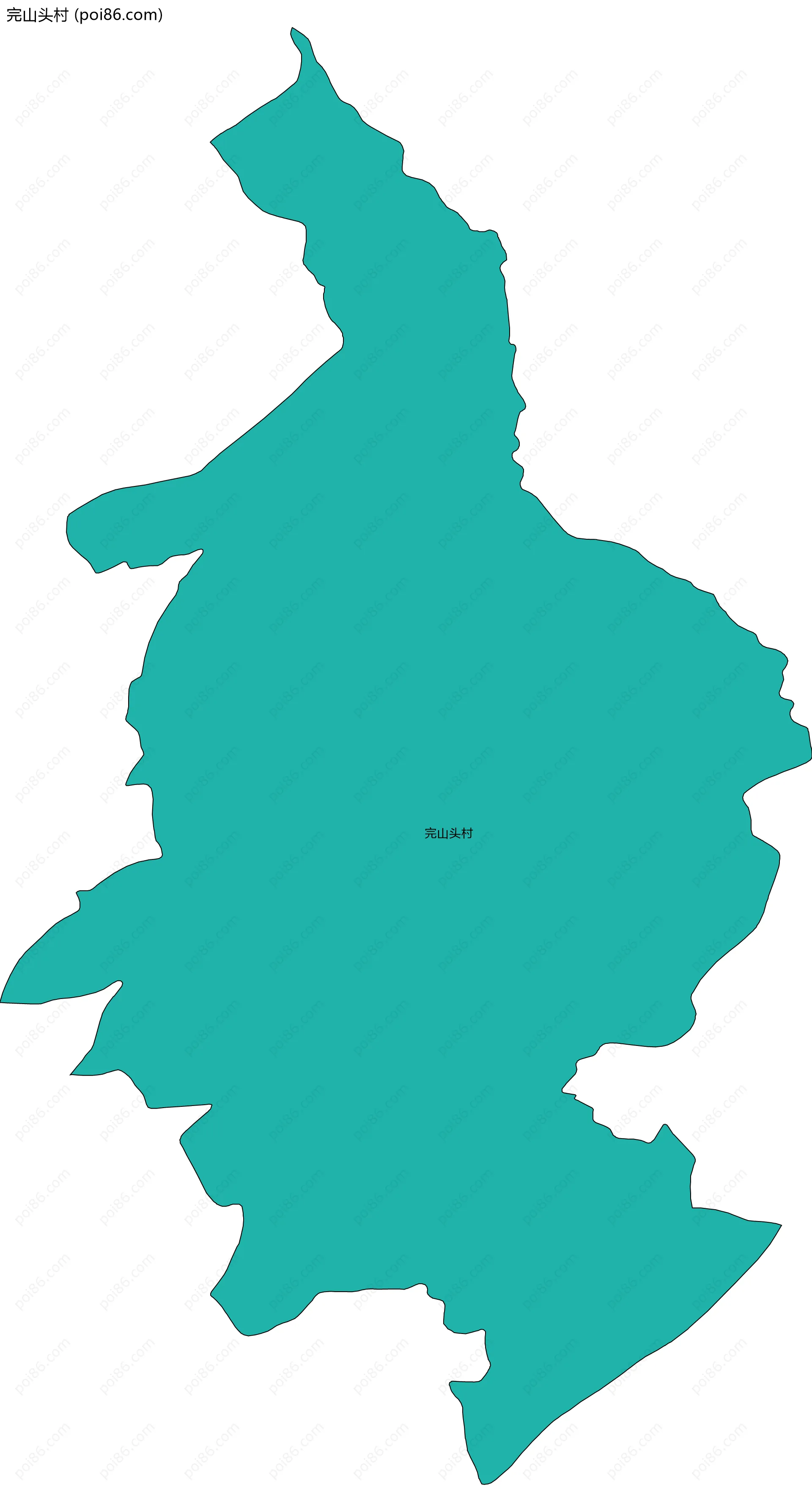 完山头村边界地图