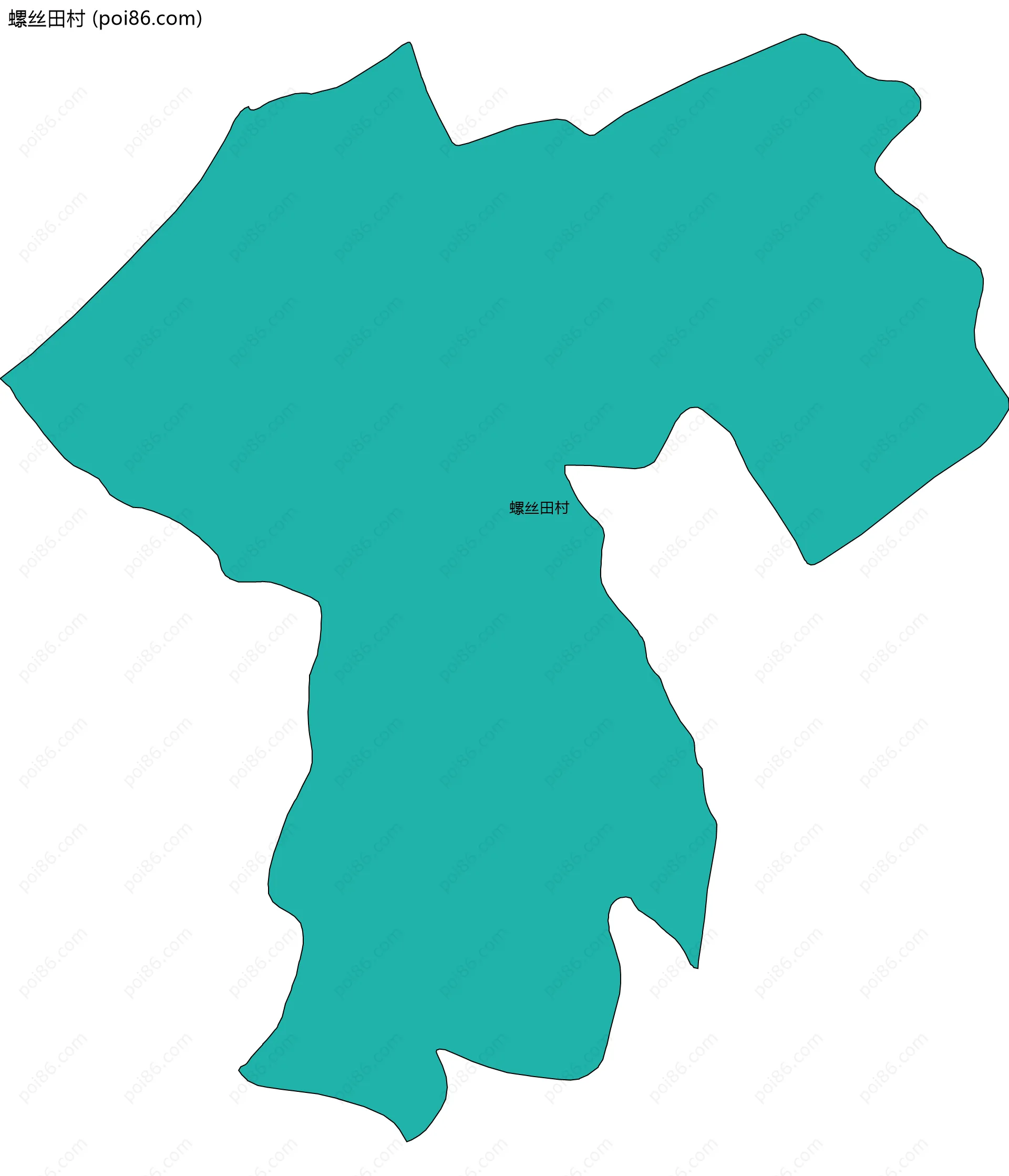 螺丝田村边界地图