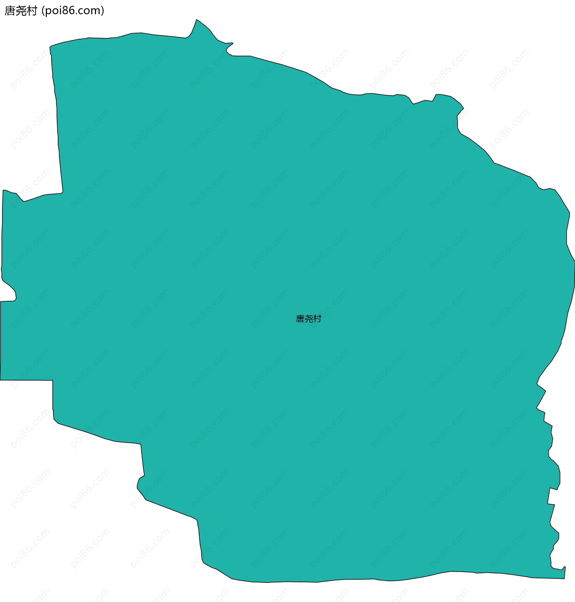 唐尧村边界地图