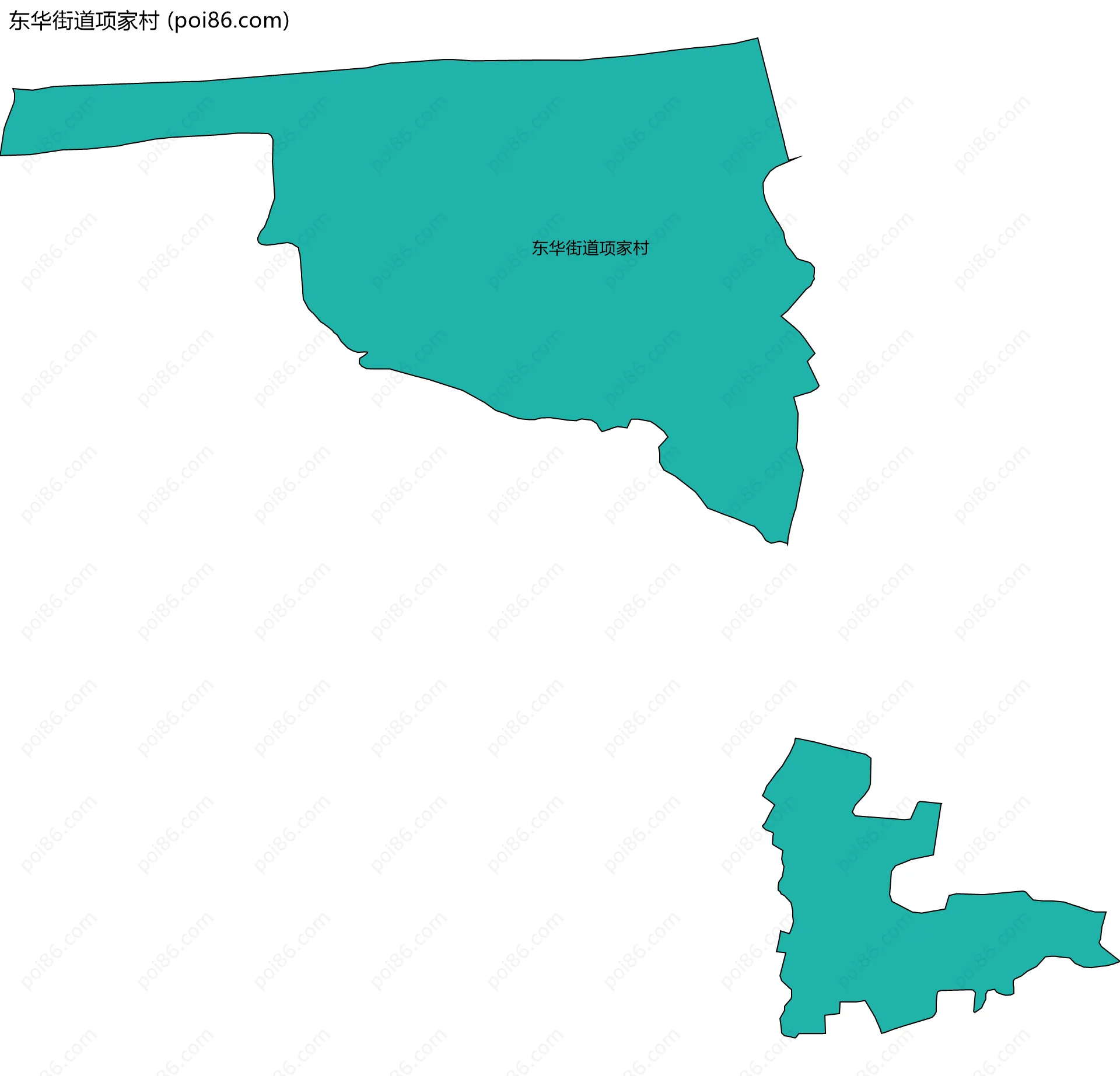 东华街道项家村边界地图