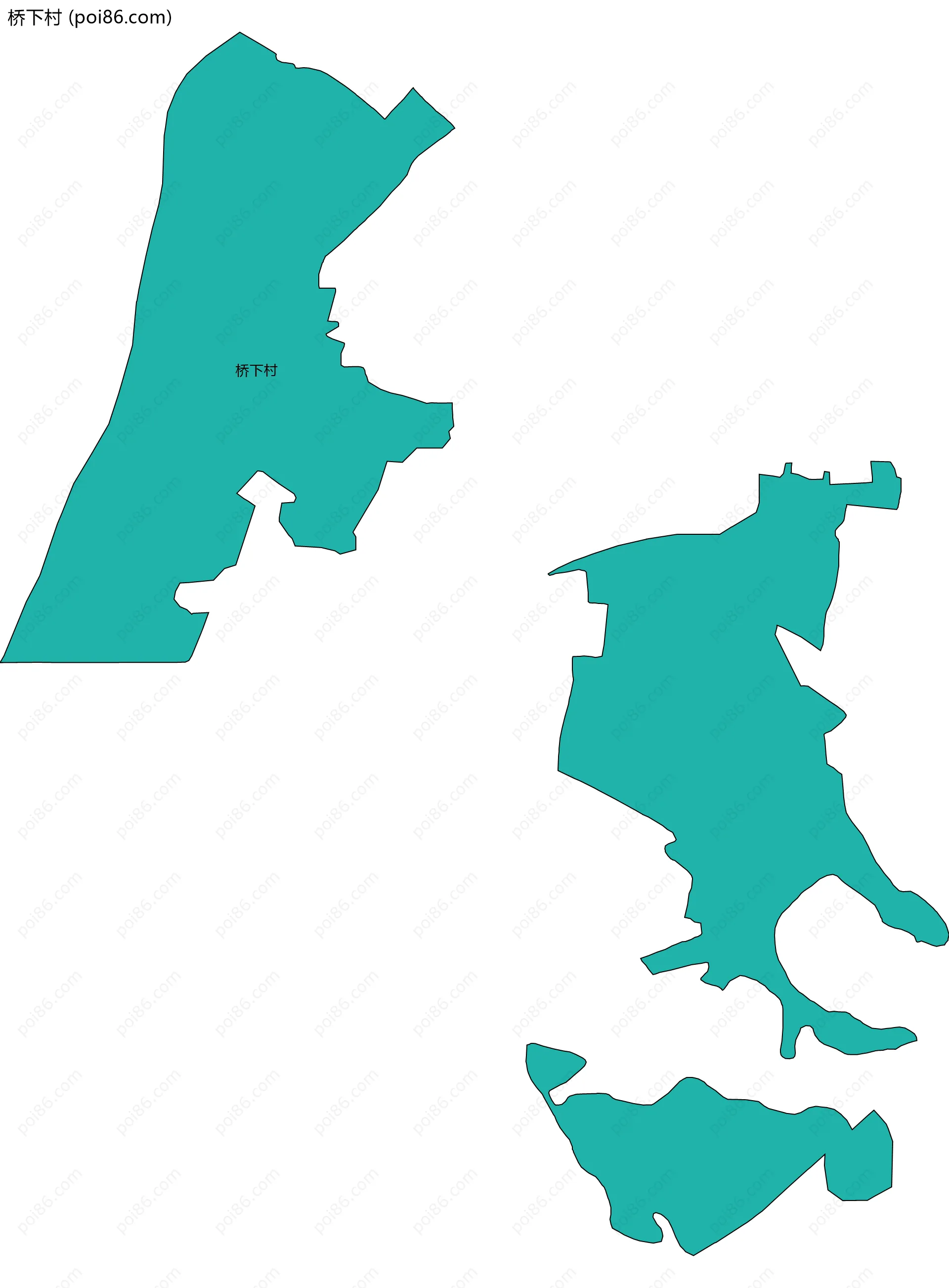 桥下村边界地图