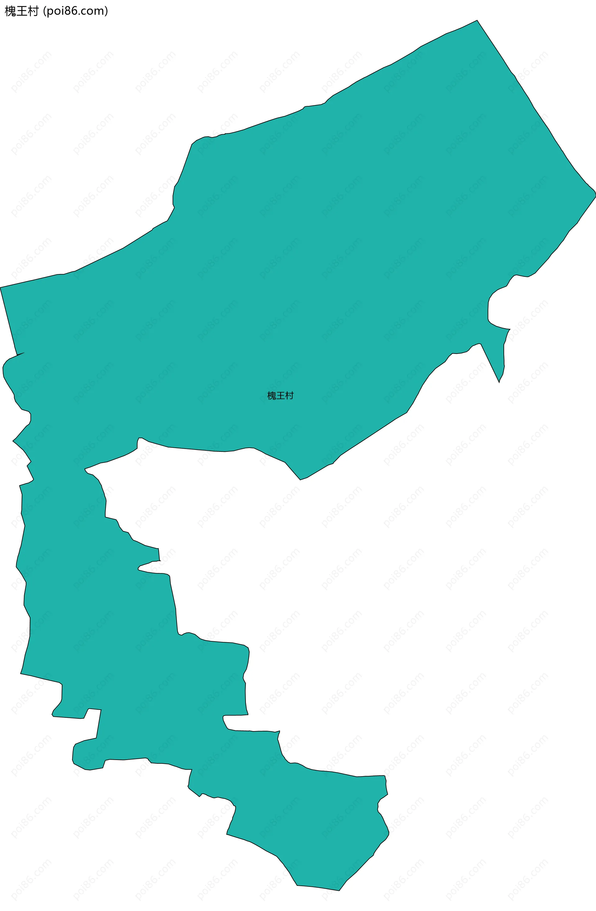 槐王村边界地图