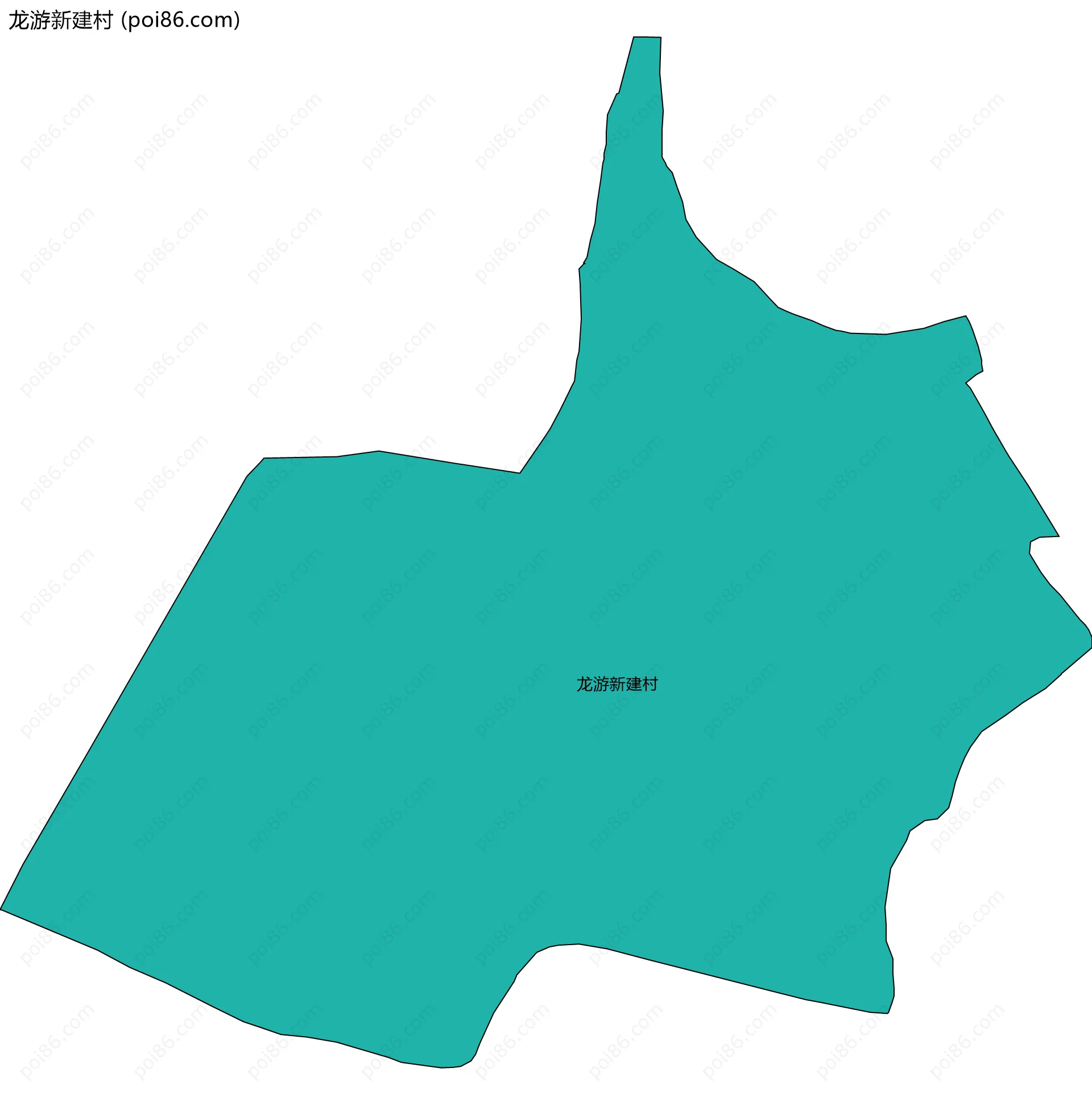 龙游新建村边界地图