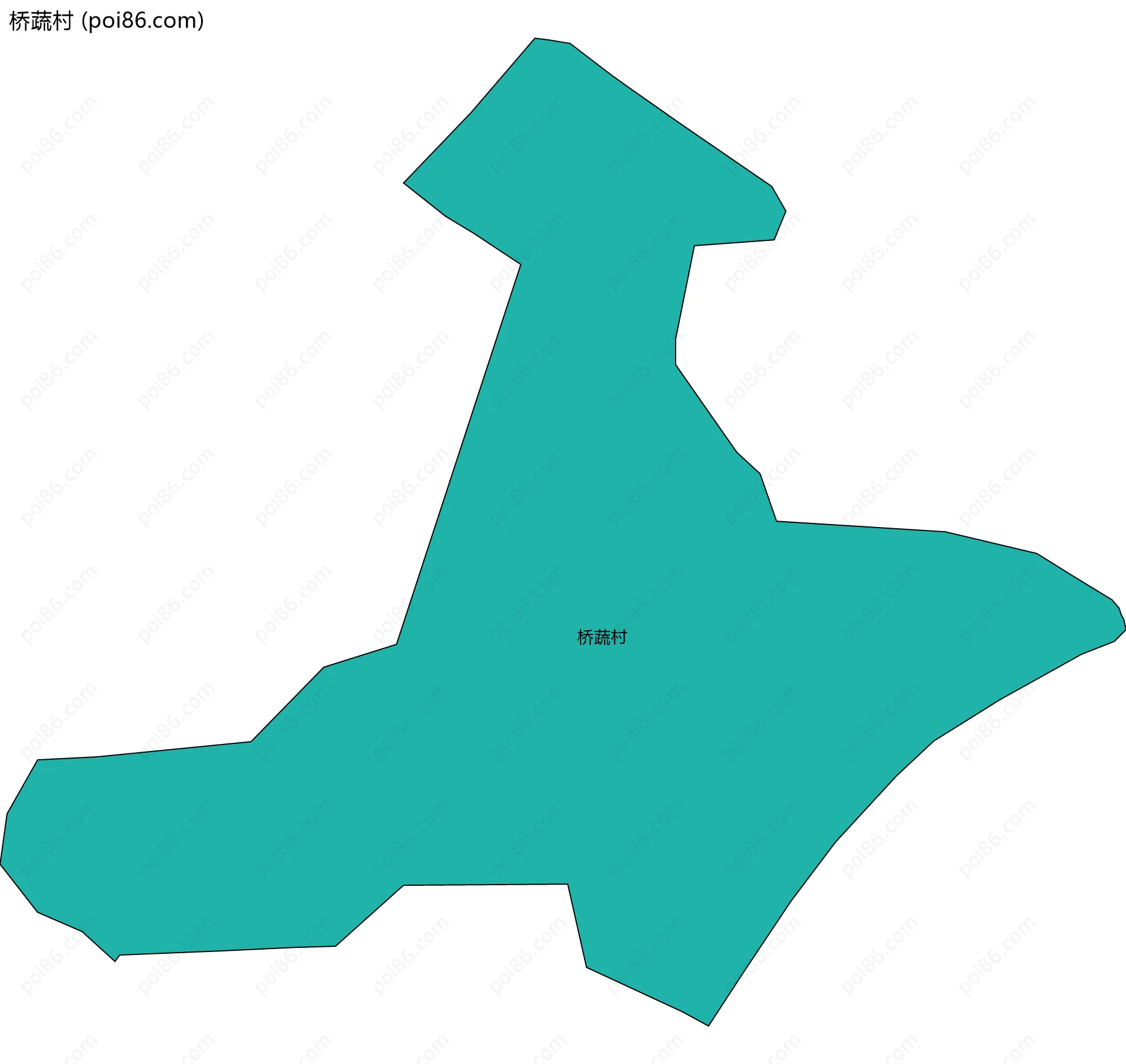 桥蔬村边界地图