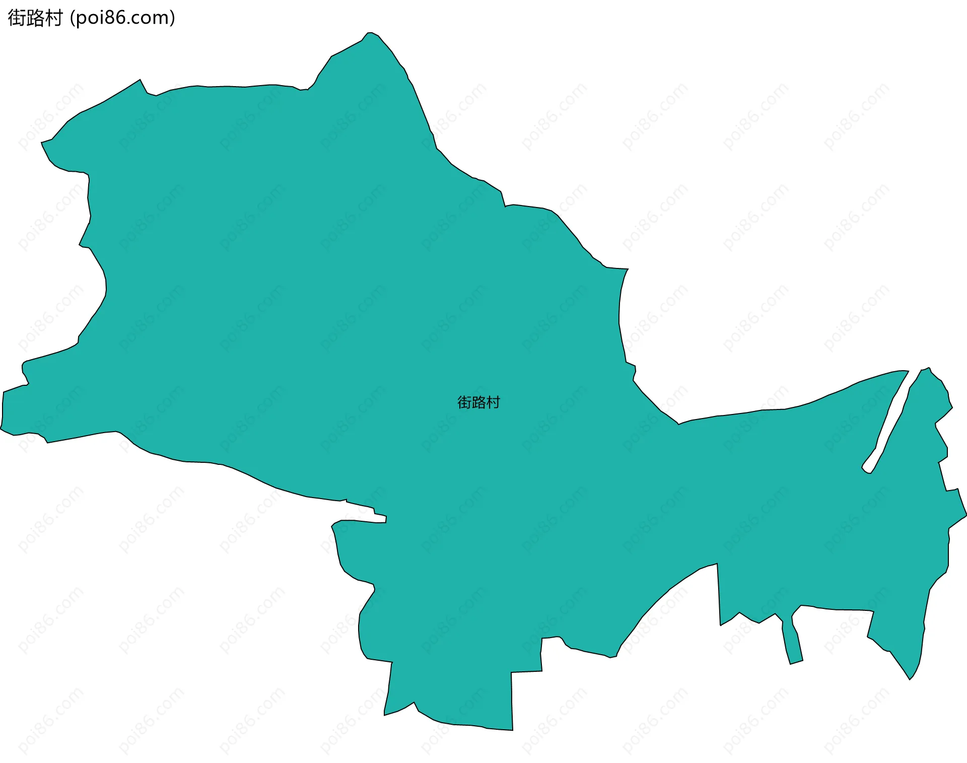 街路村边界地图