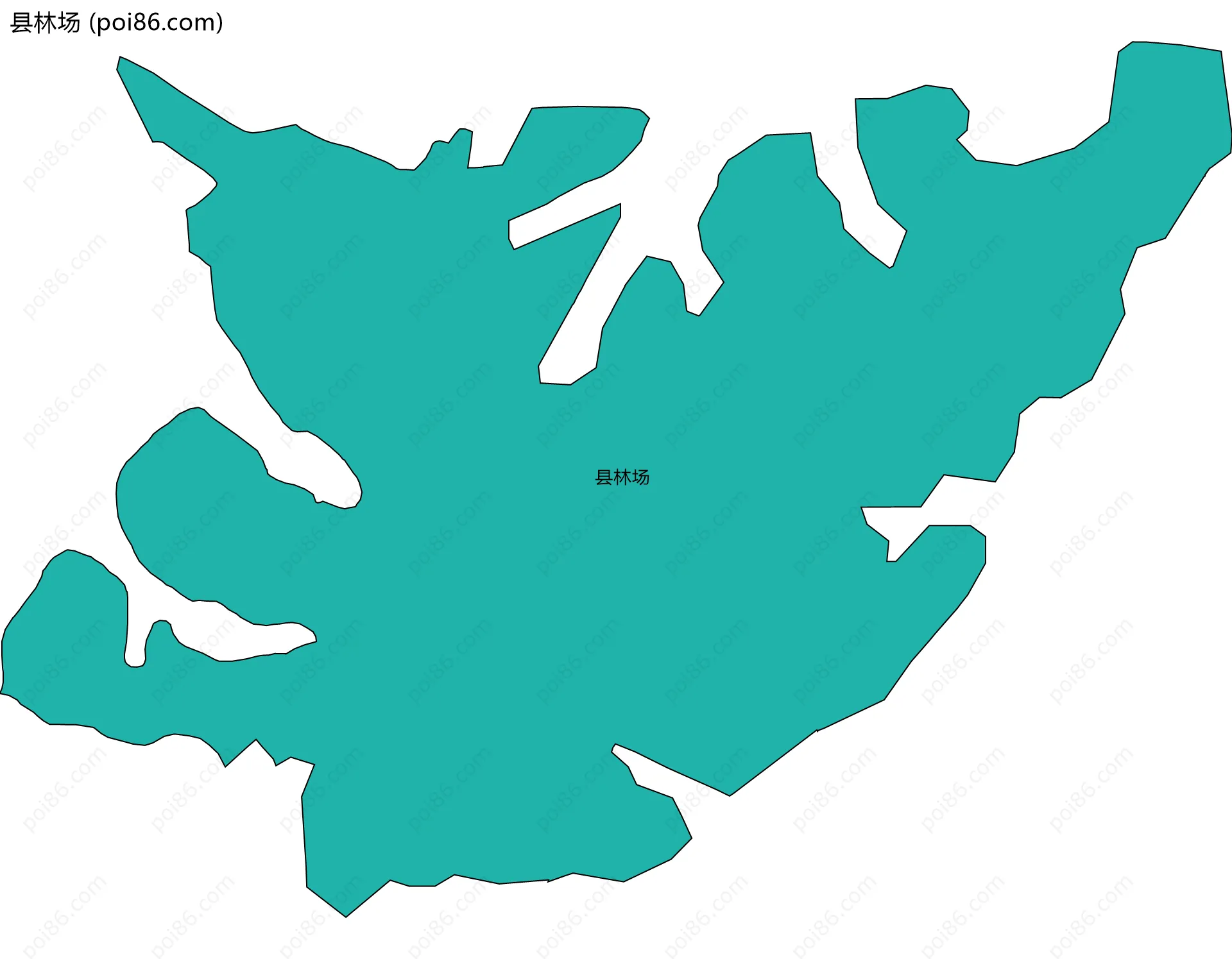 县林场边界地图