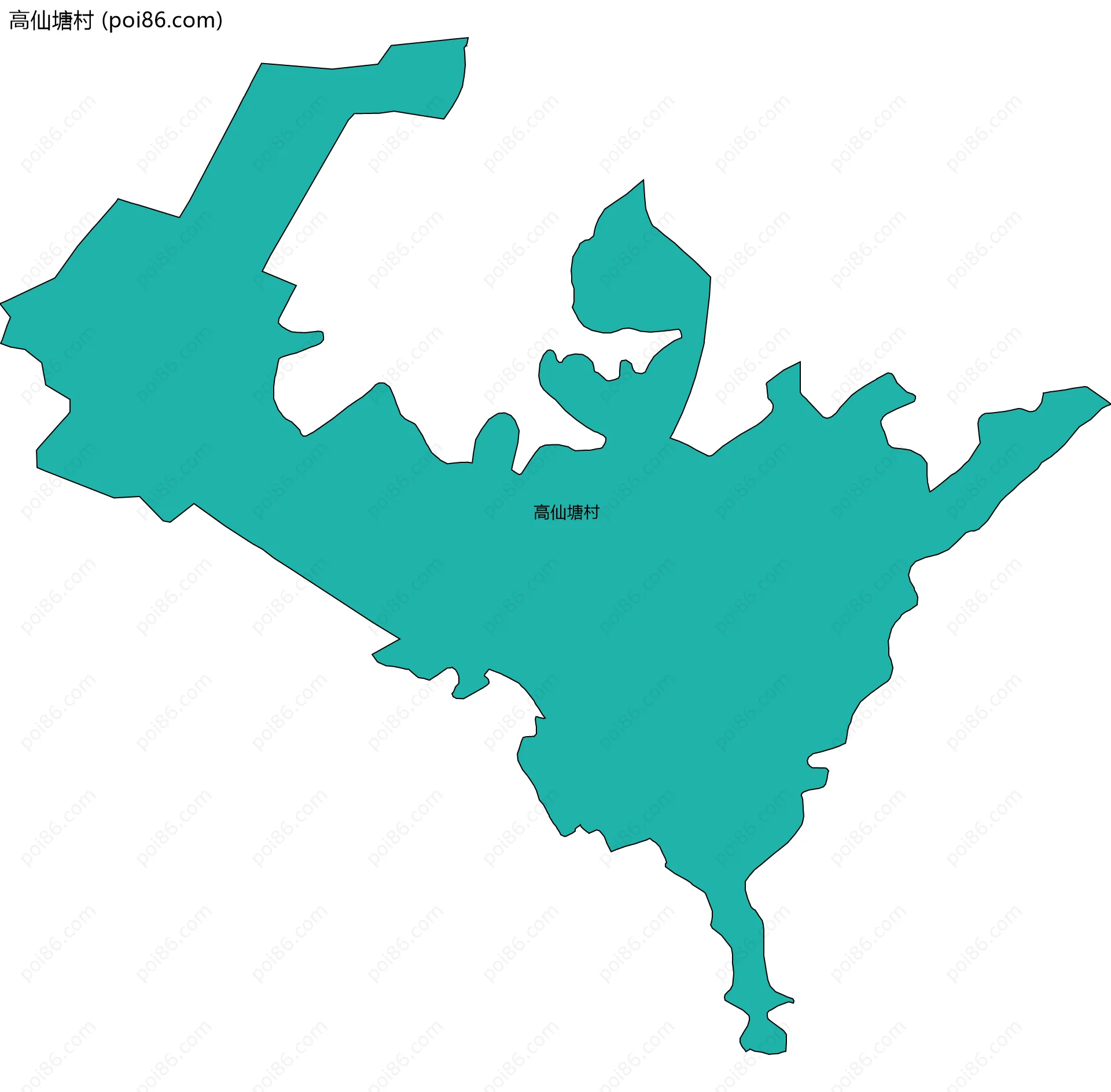 高仙塘村边界地图