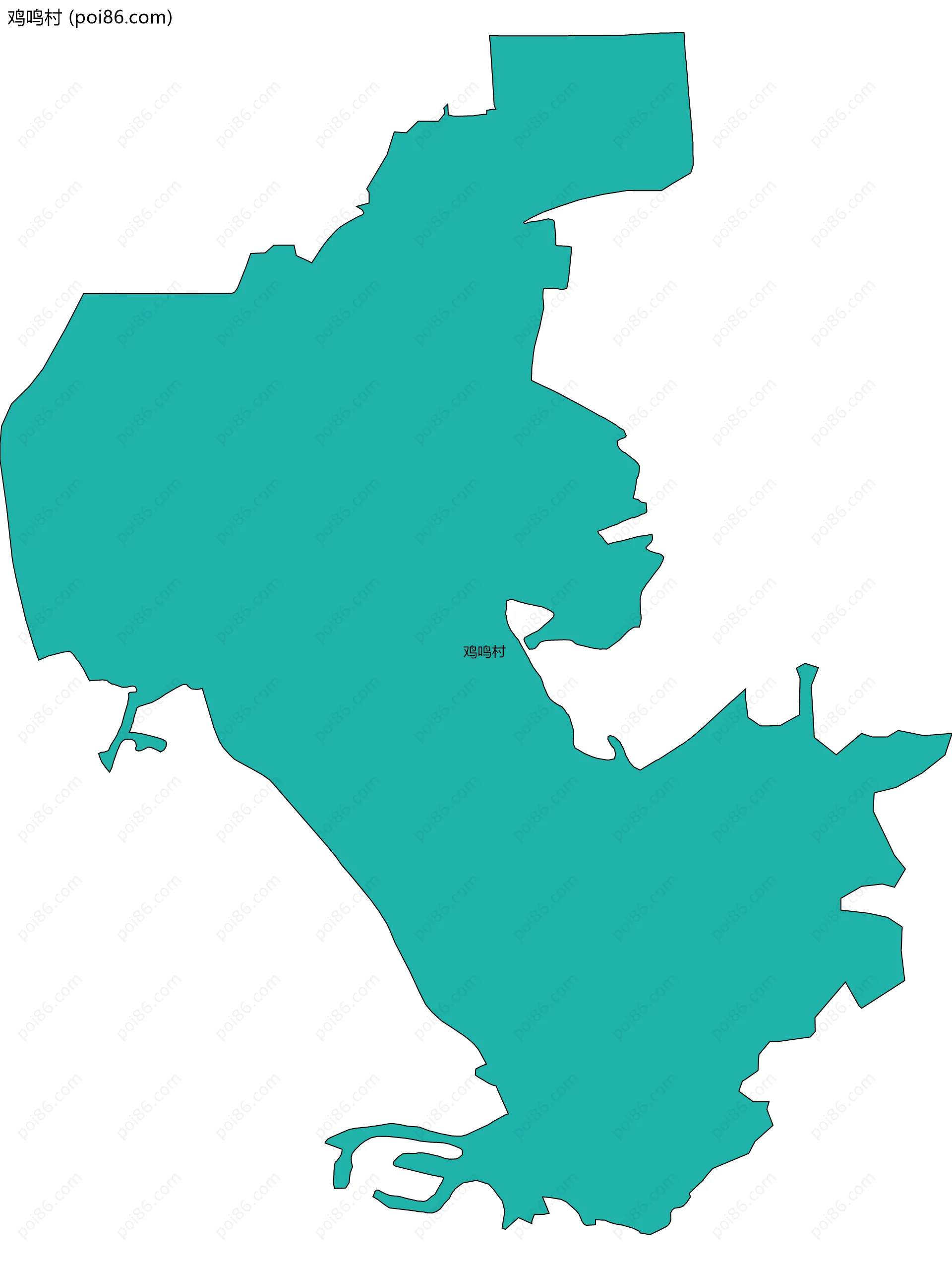 鸡鸣村边界地图