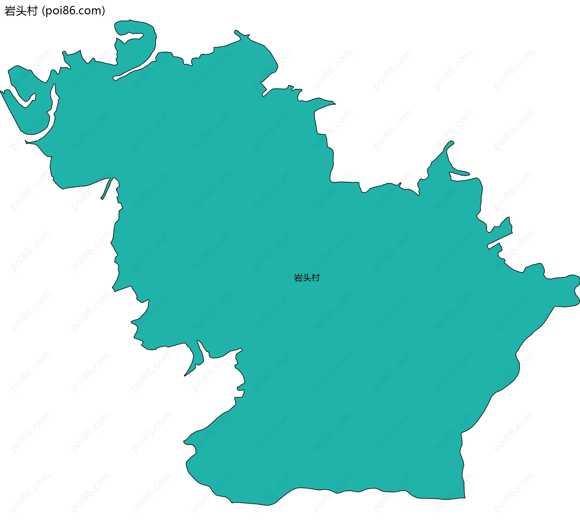 岩头村边界地图