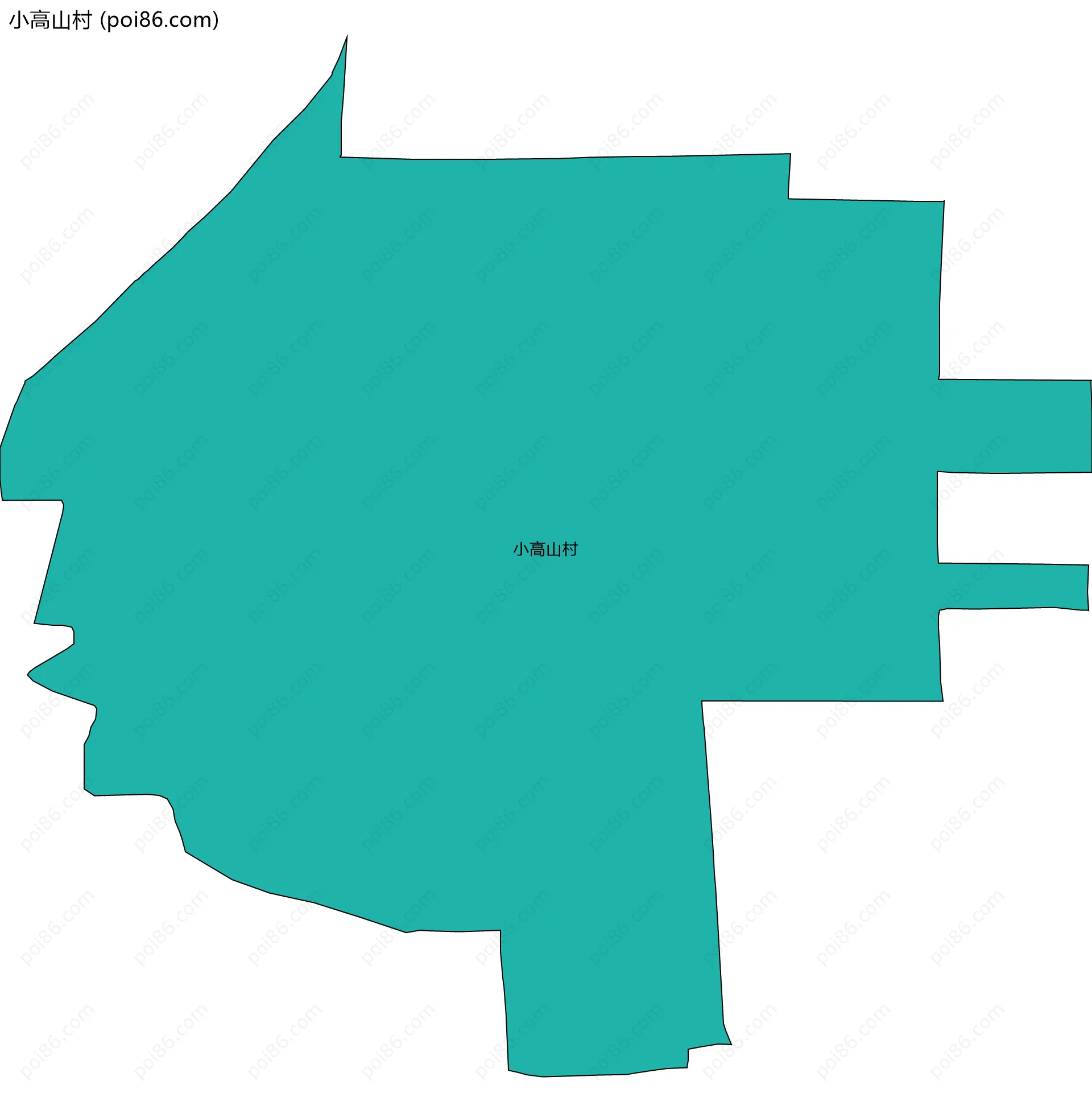 小高山村边界地图