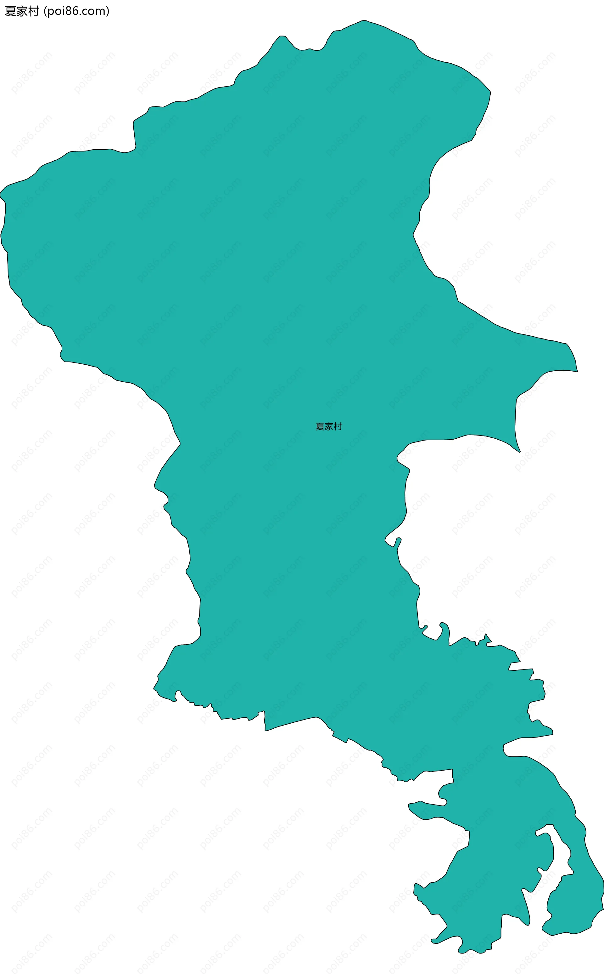 夏家村边界地图