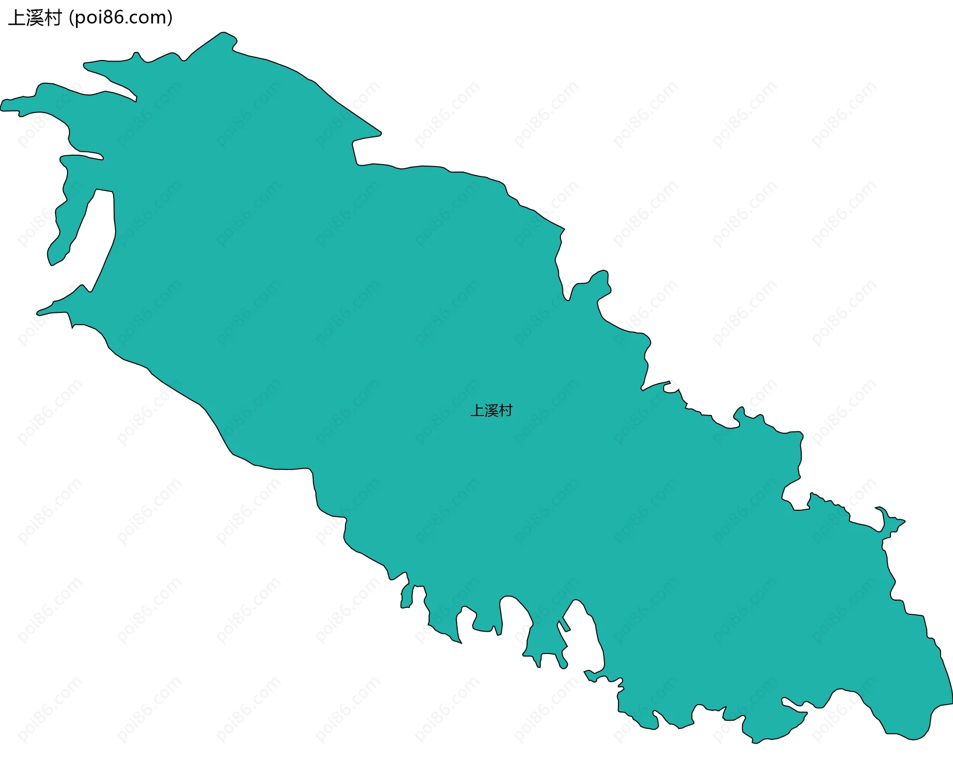 上溪村边界地图