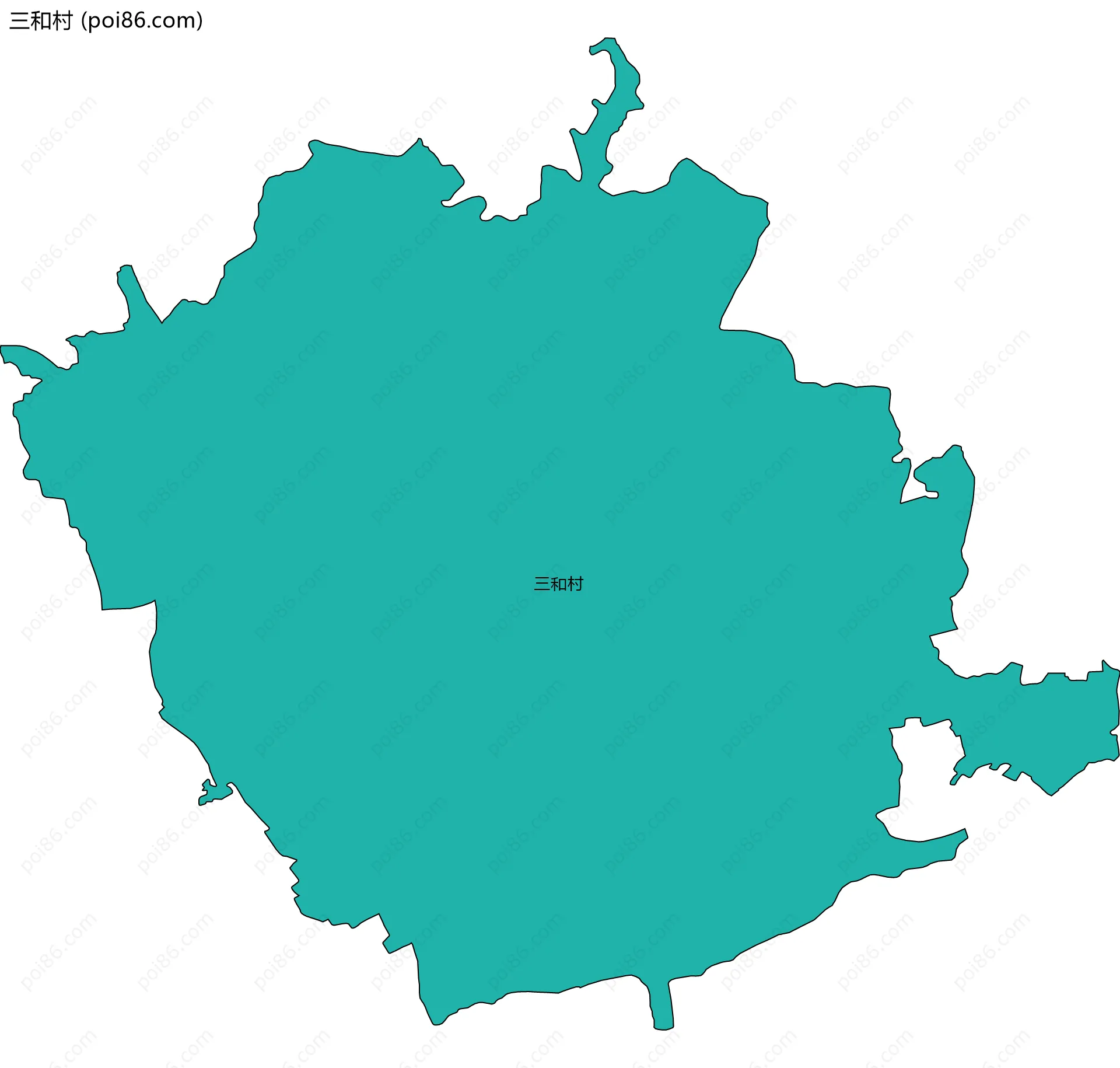 三和村边界地图