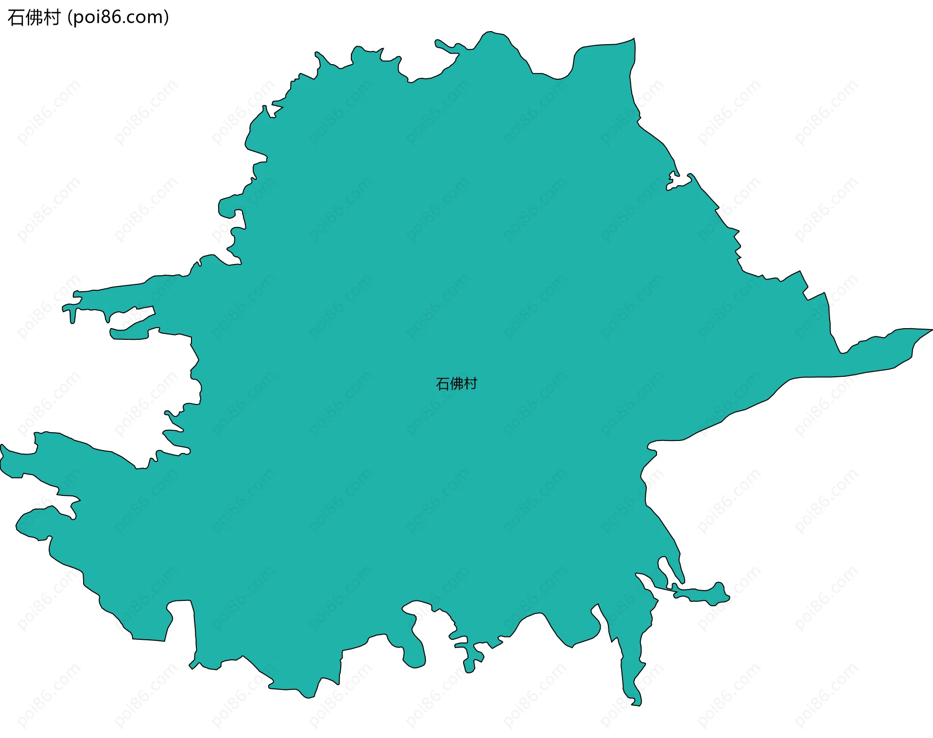 石佛村边界地图
