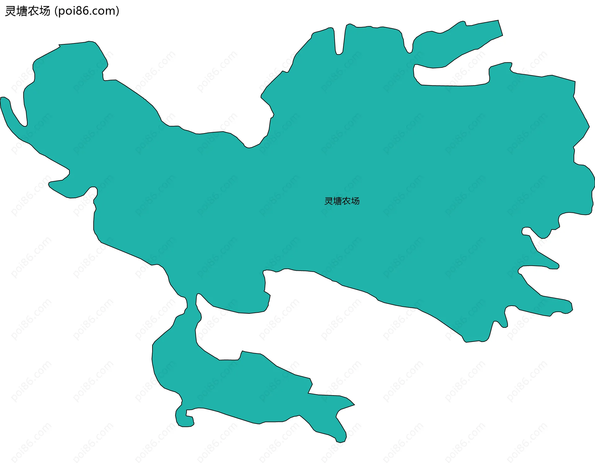 灵塘农场边界地图