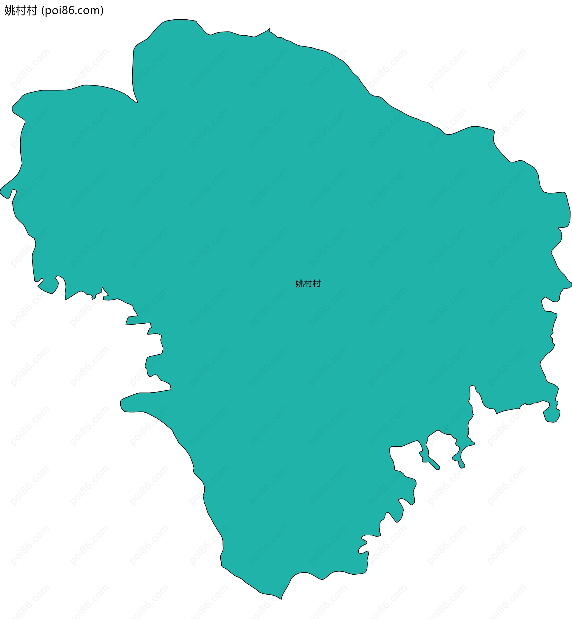 姚村村边界地图