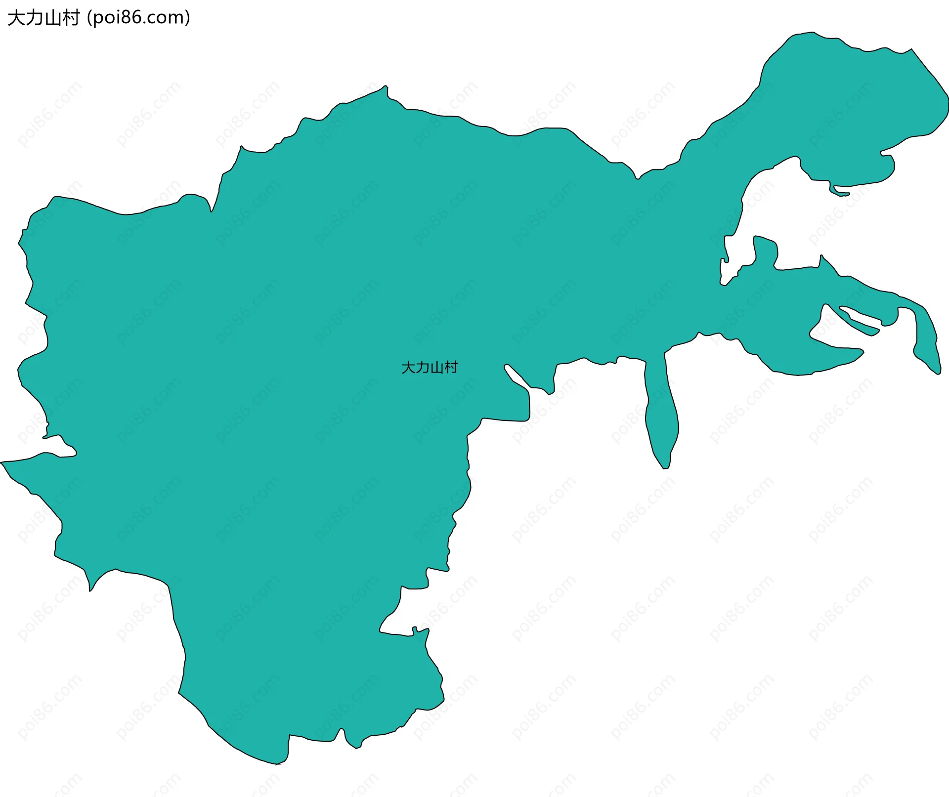 大力山村边界地图
