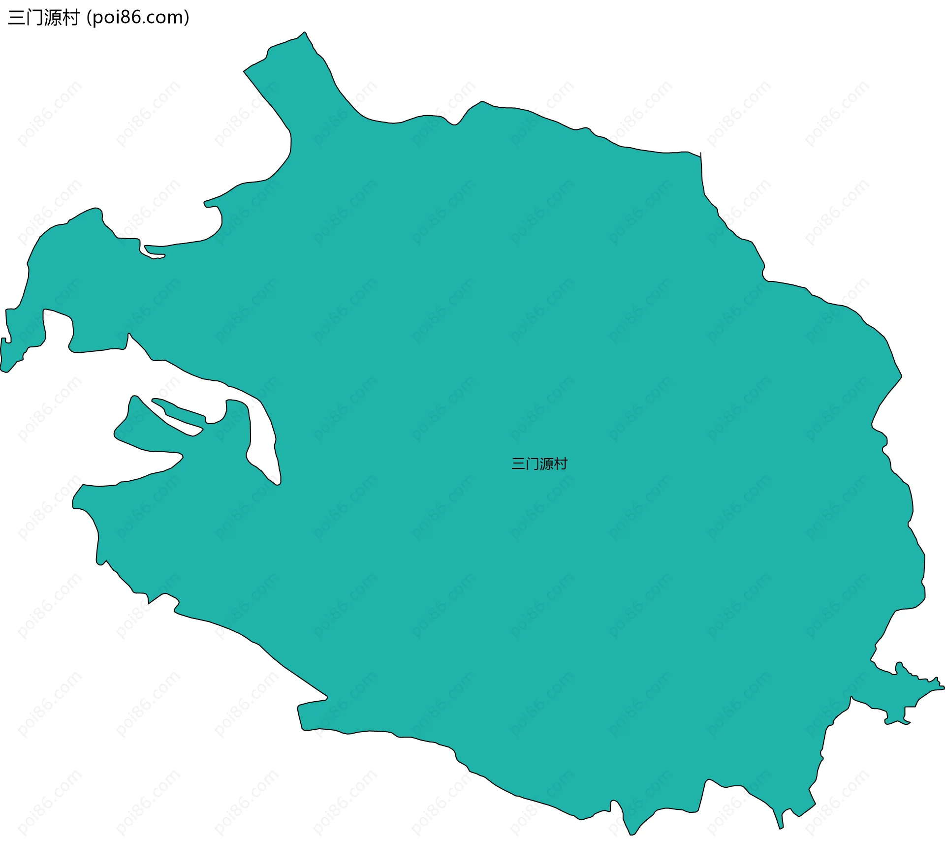 三门源村边界地图