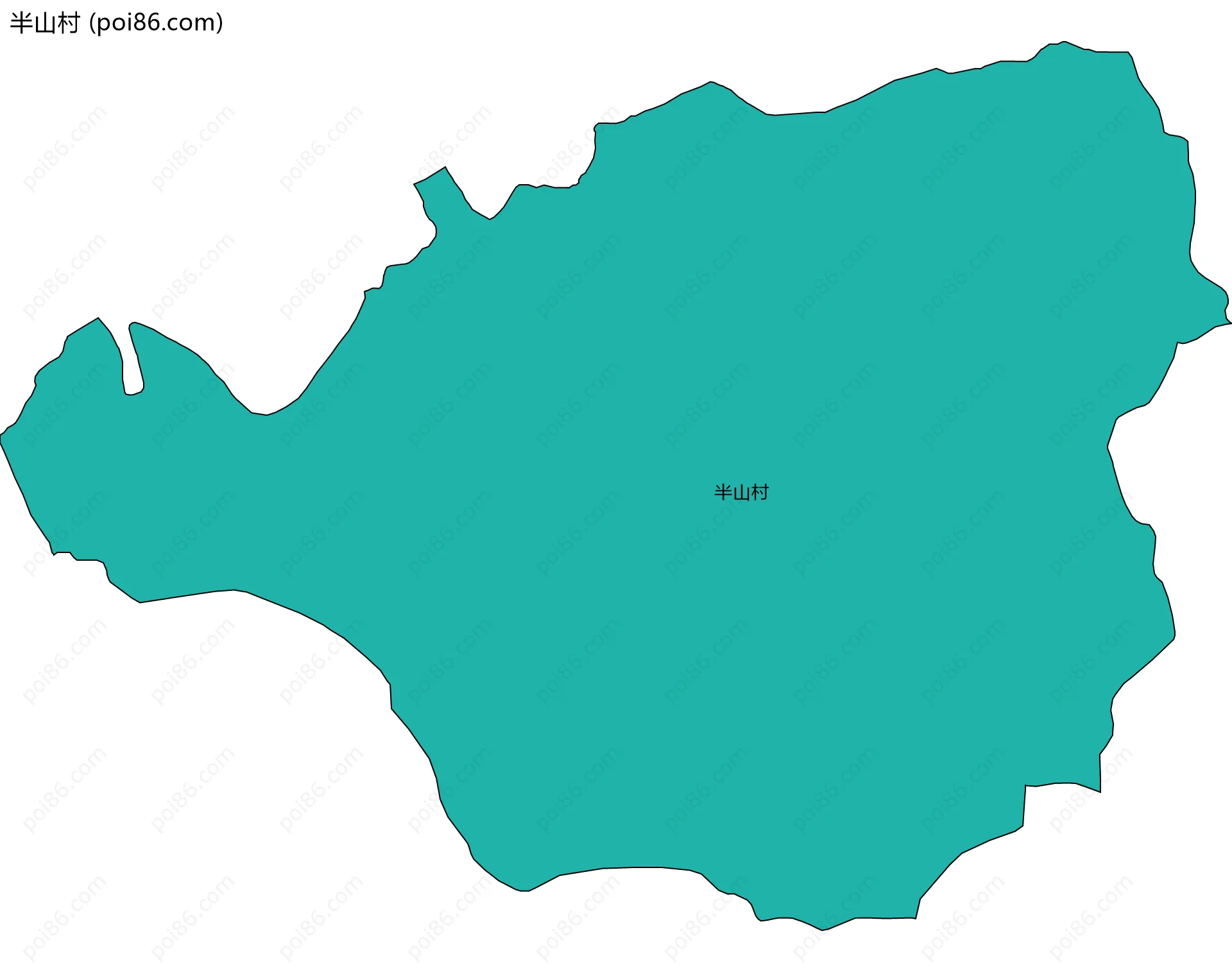 半山村边界地图