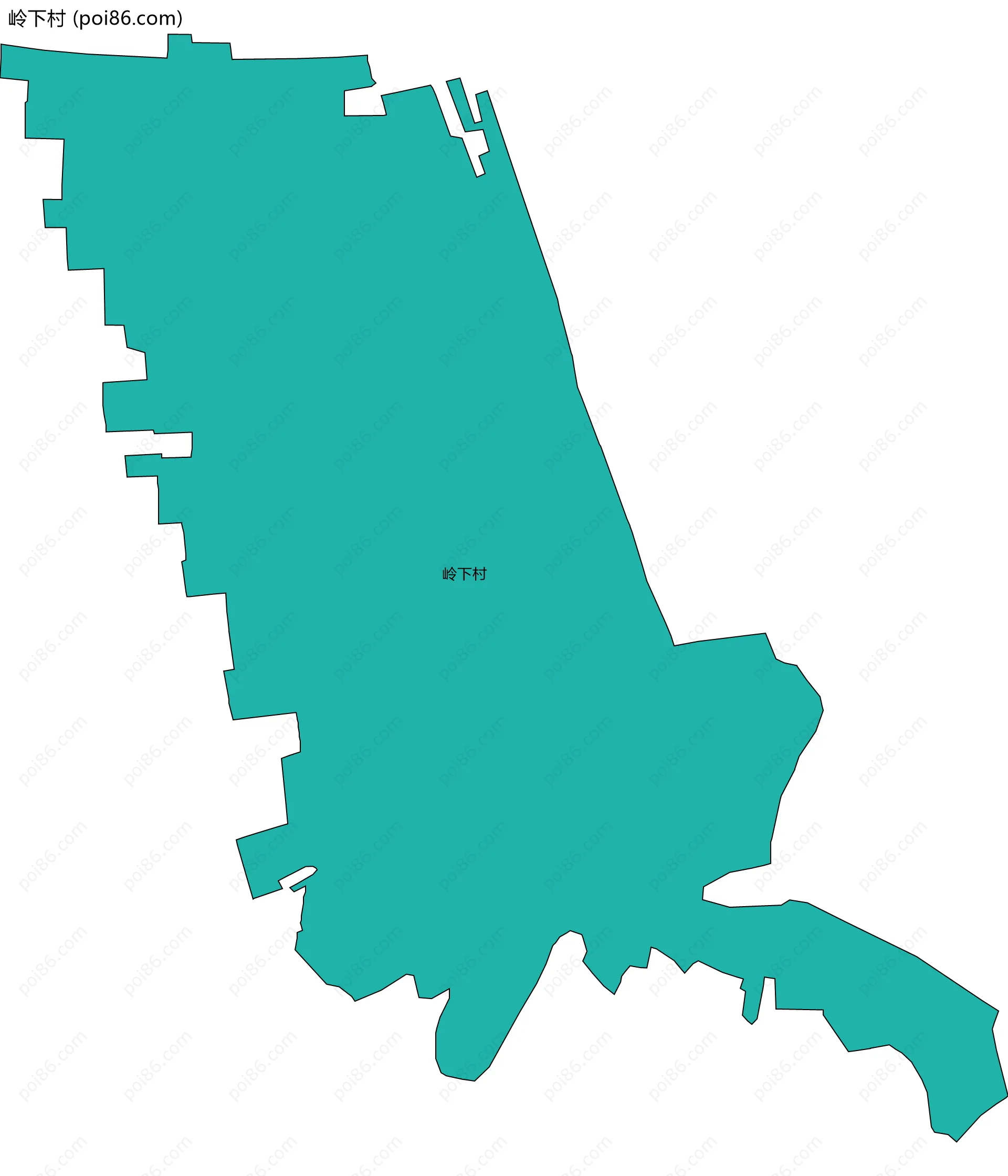 岭下村边界地图