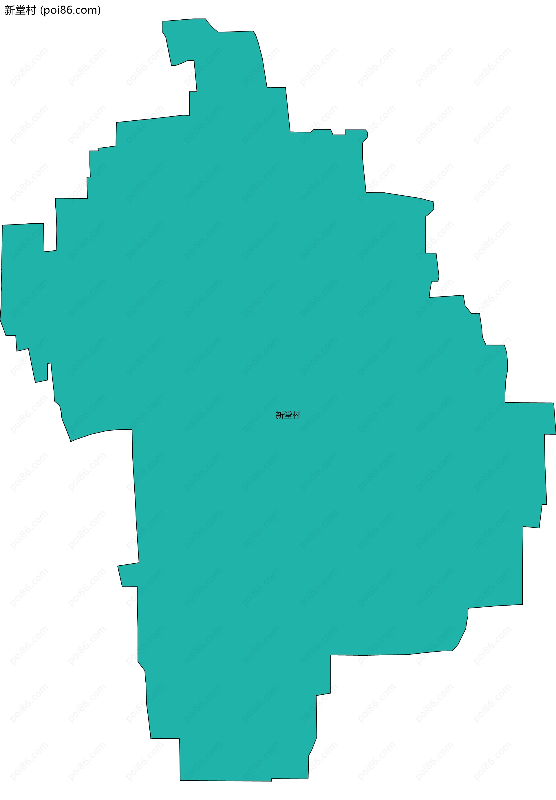 新堂村边界地图